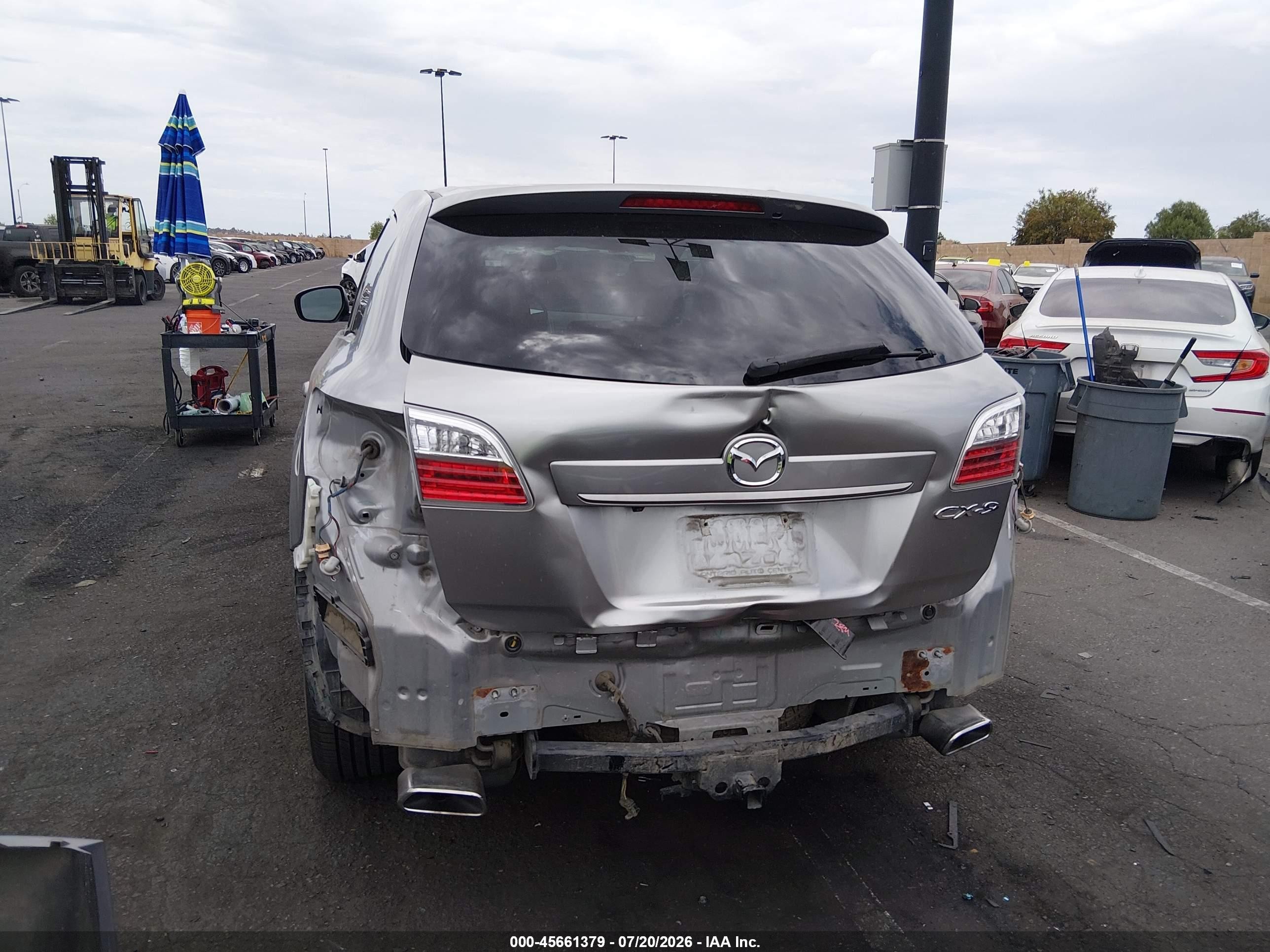 2012 Mazda Cx-9 Touring Silver vin: JM3TB3CV3C0353814