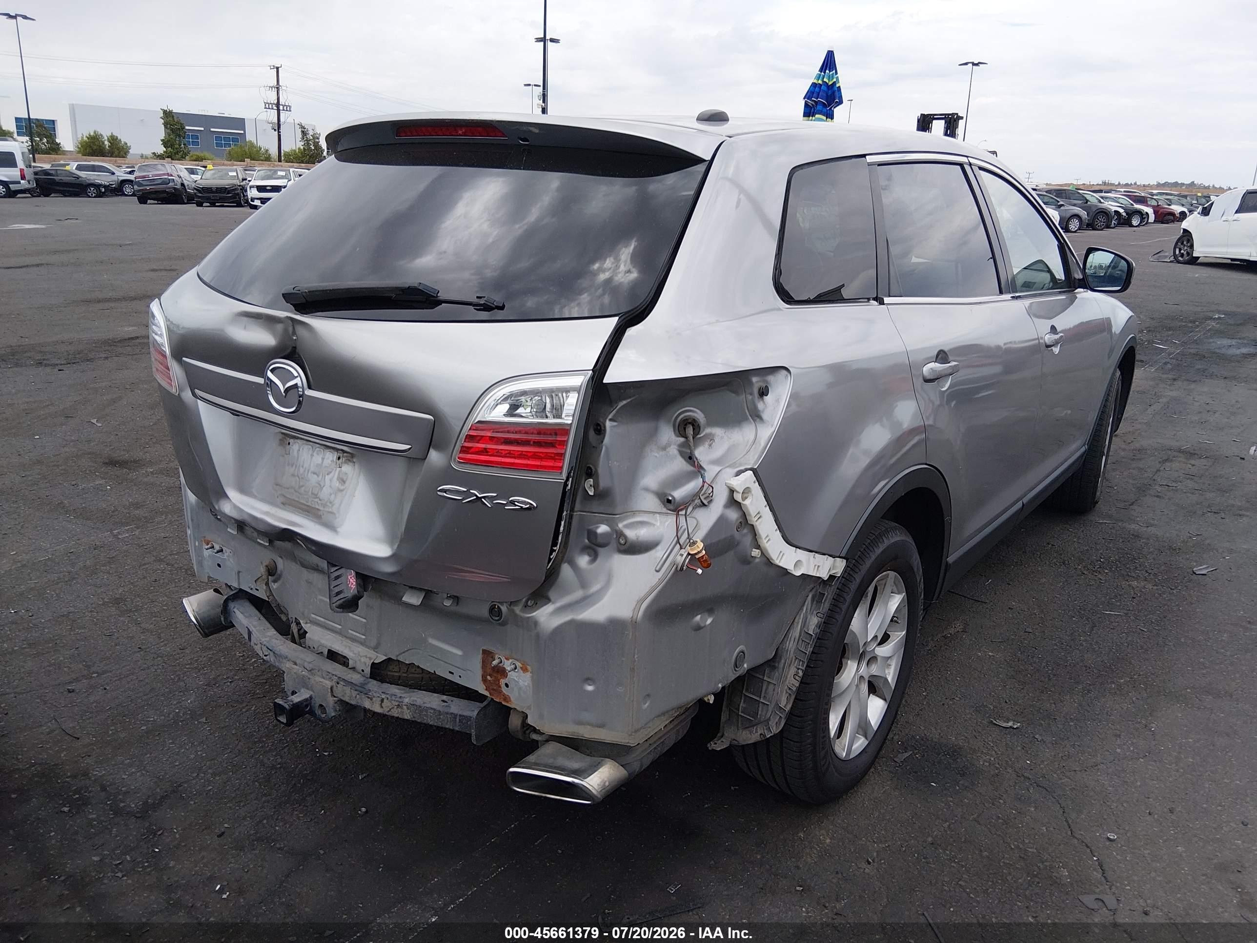 2012 Mazda Cx-9 Touring Silver vin: JM3TB3CV3C0353814