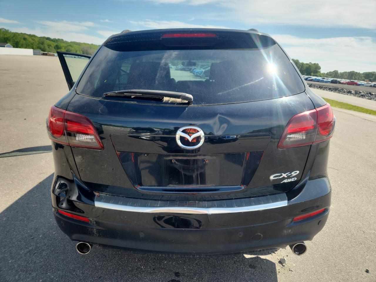 2014 Mazda Cx-9 Touring Black vin: JM3TB3CV3E0439000 Damage: Lift Gate, Dent(S) W/ Paint Dmg, 7 To 8 Inches