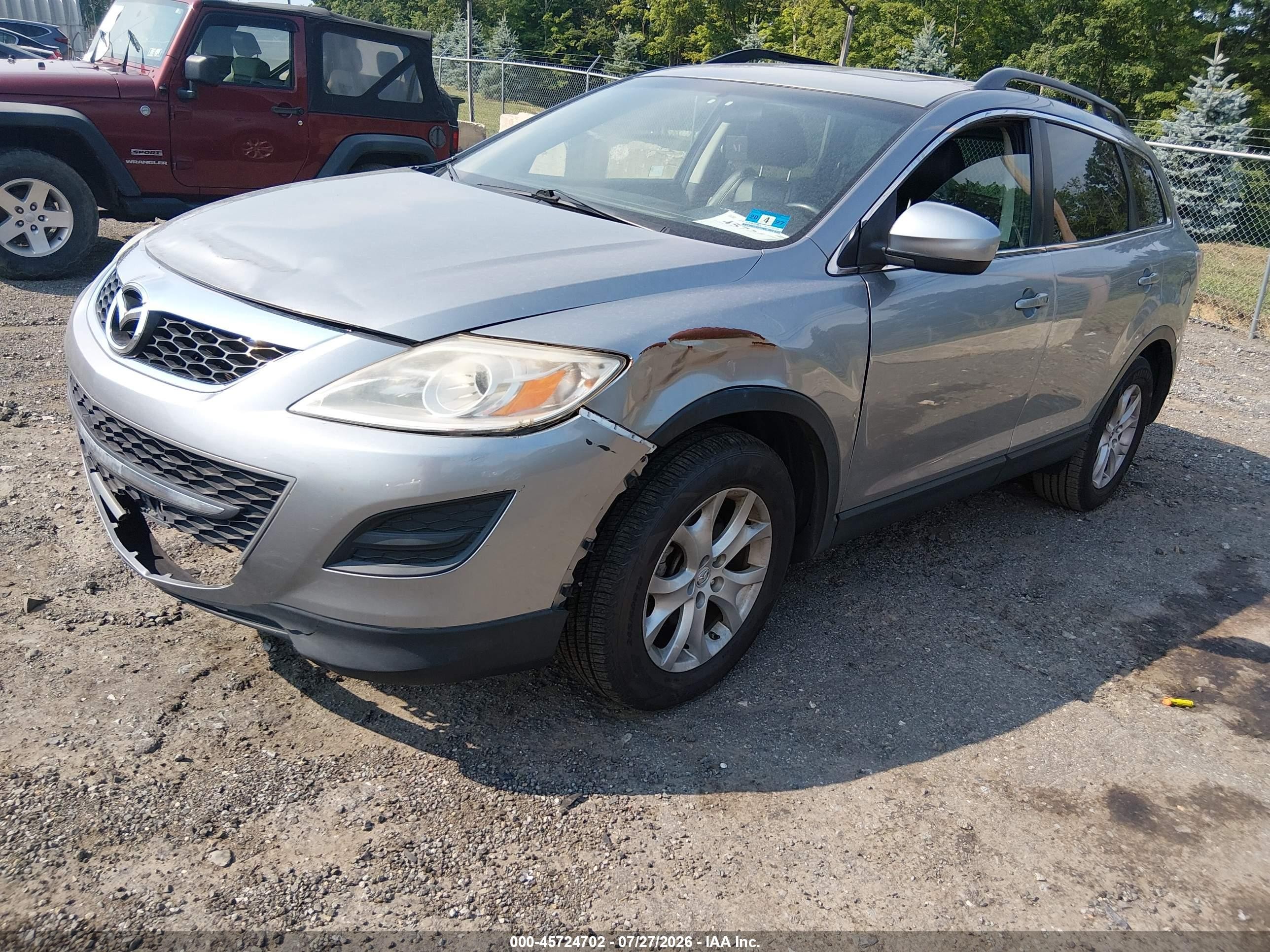 2012 Mazda Cx-9 Touring Silver vin: JM3TB3CV4C0366507