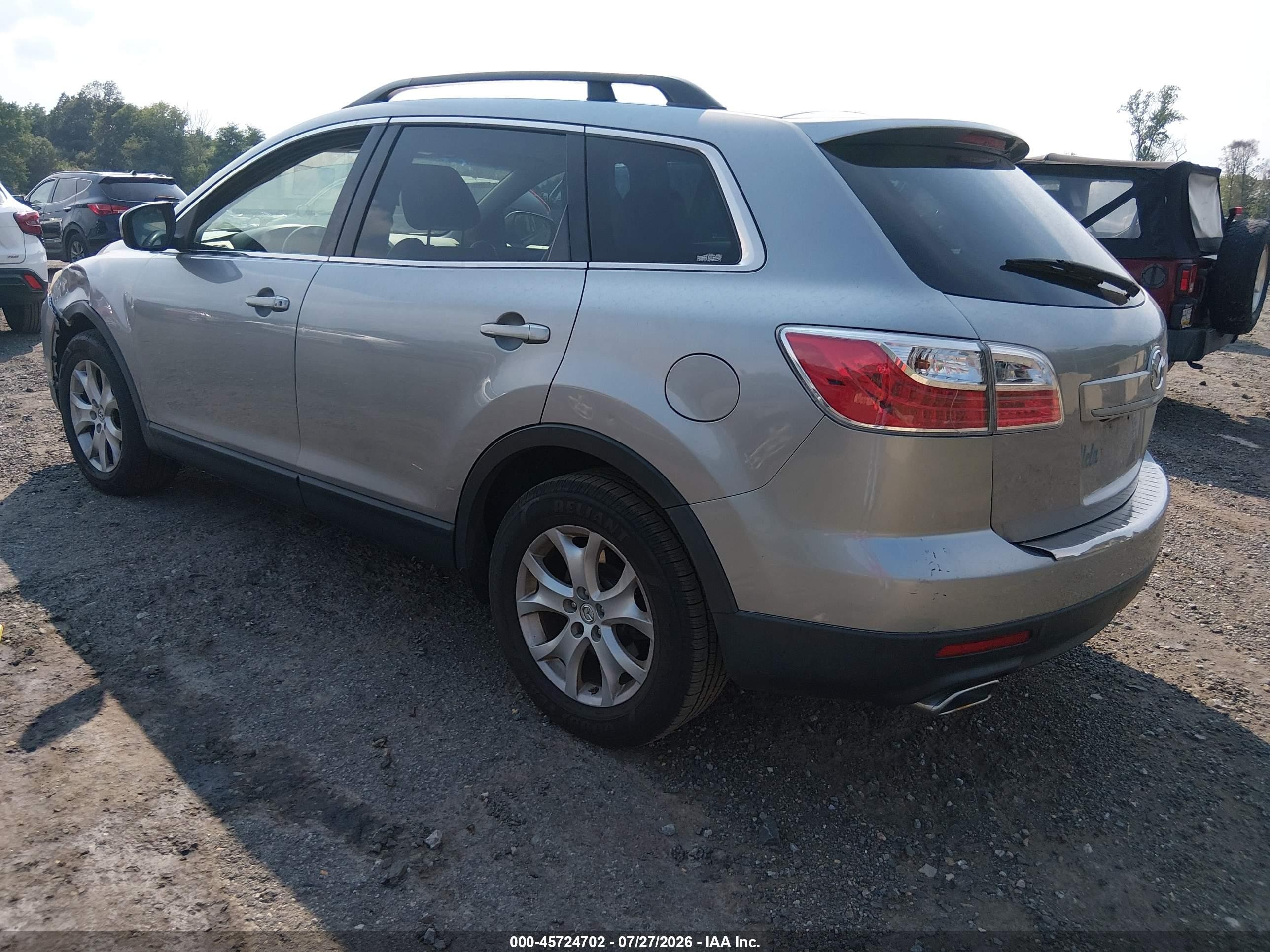 2012 Mazda Cx-9 Touring Silver vin: JM3TB3CV4C0366507