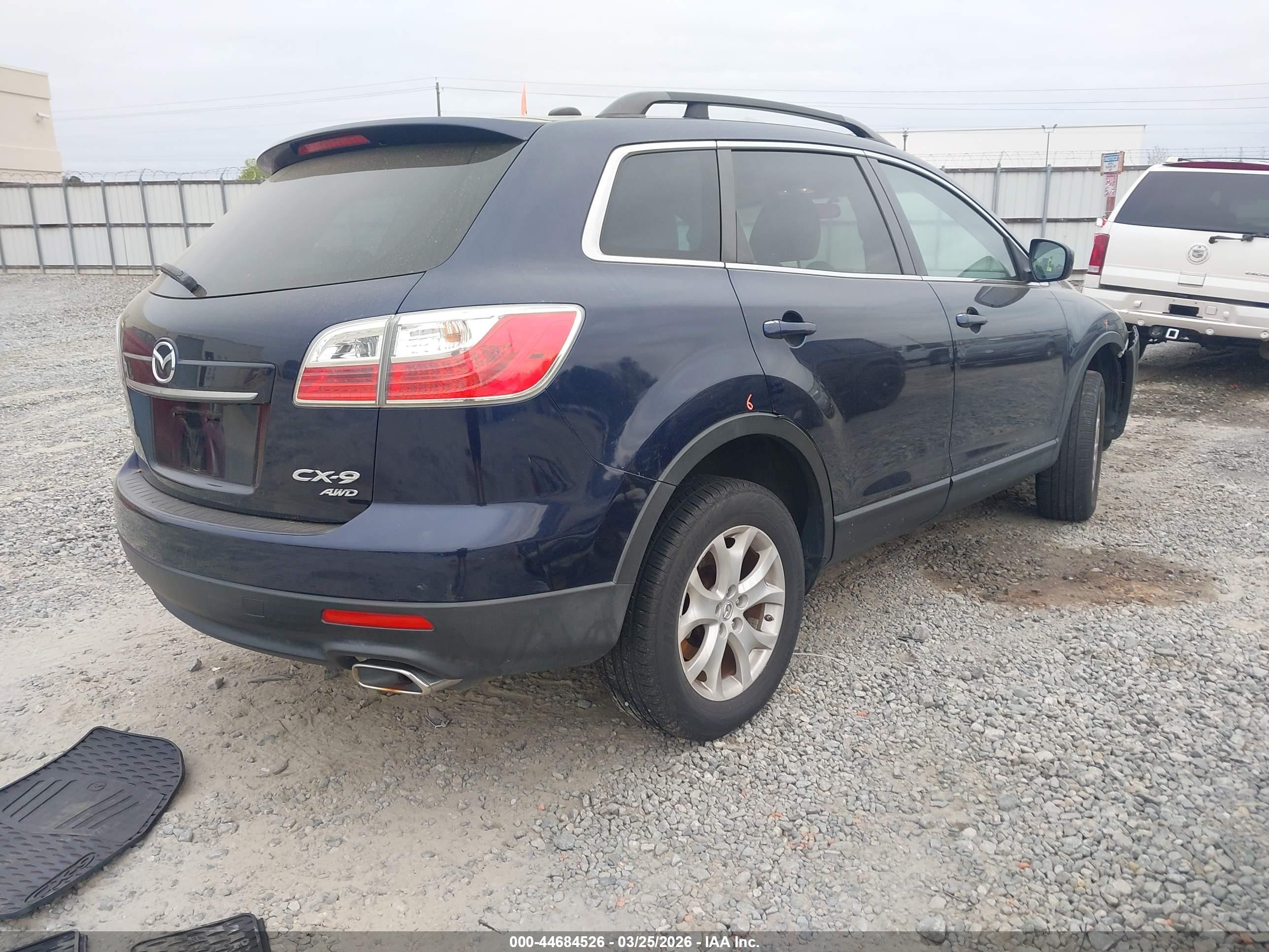 2012 Mazda Cx-9 Touring Blue vin: JM3TB3CV4C0367379