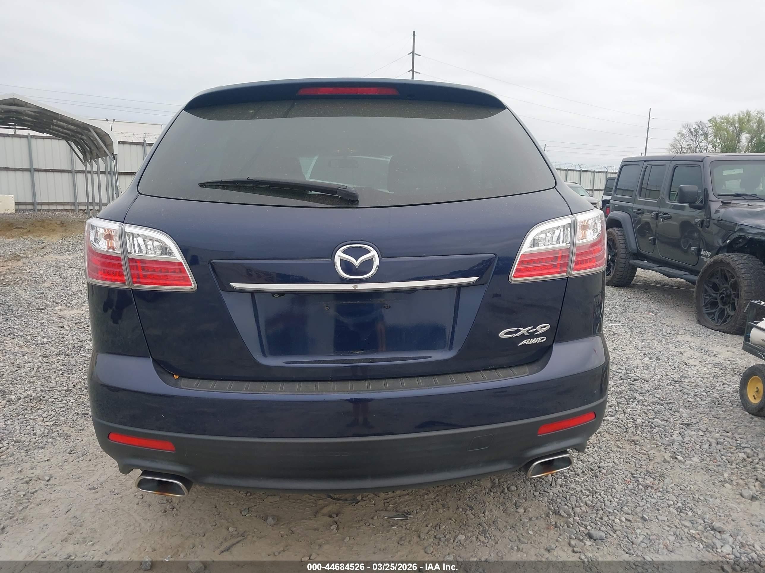 2012 Mazda Cx-9 Touring Blue vin: JM3TB3CV4C0367379