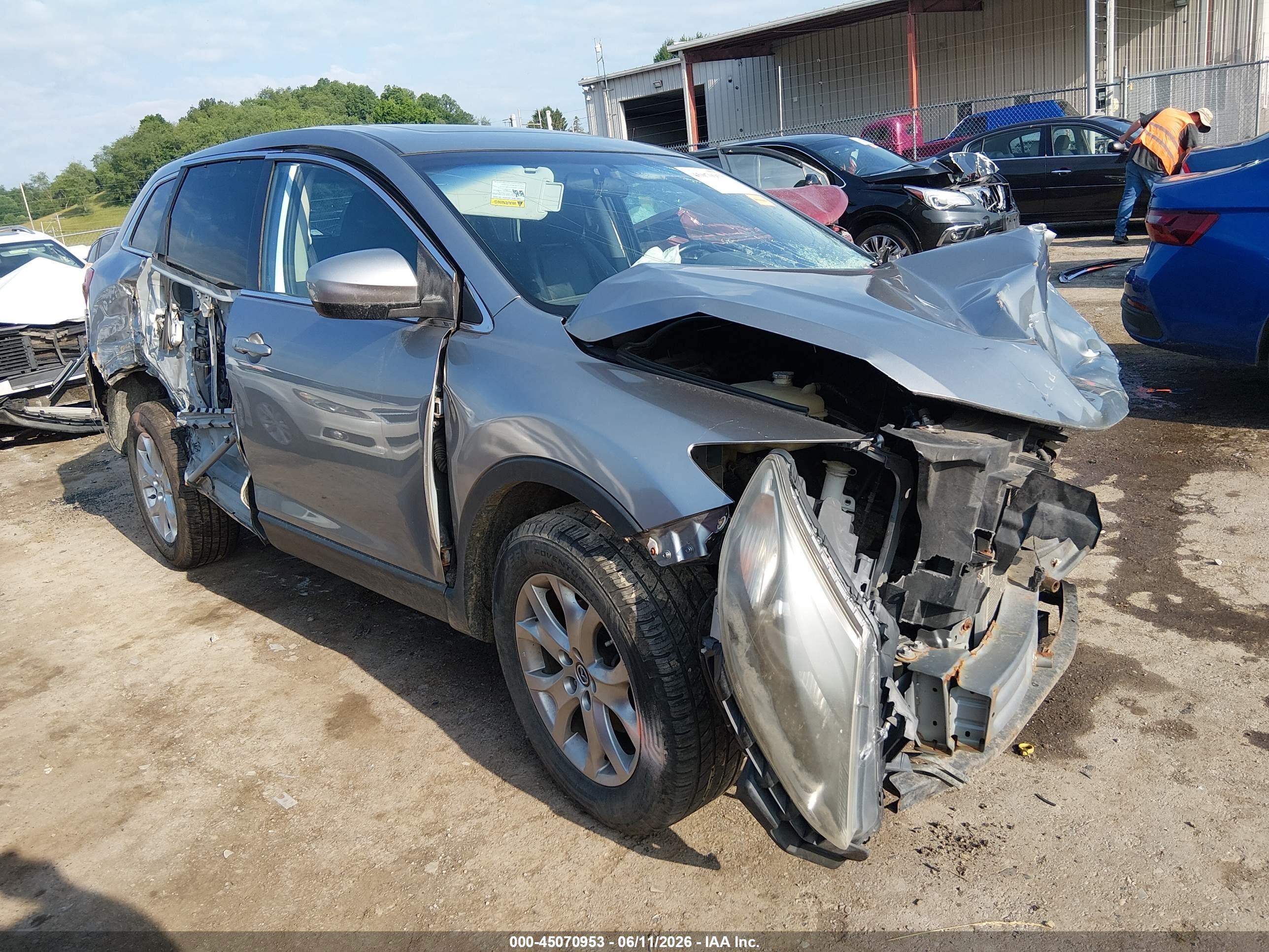 2014 Mazda Cx-9 Touring Silver vin: JM3TB3CV4E0427471