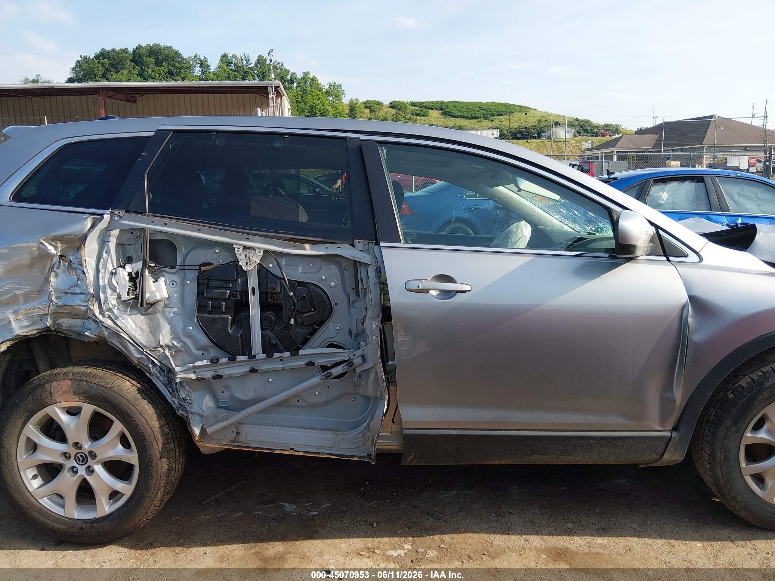 2014 Mazda Cx-9 Touring Silver vin: JM3TB3CV4E0427471