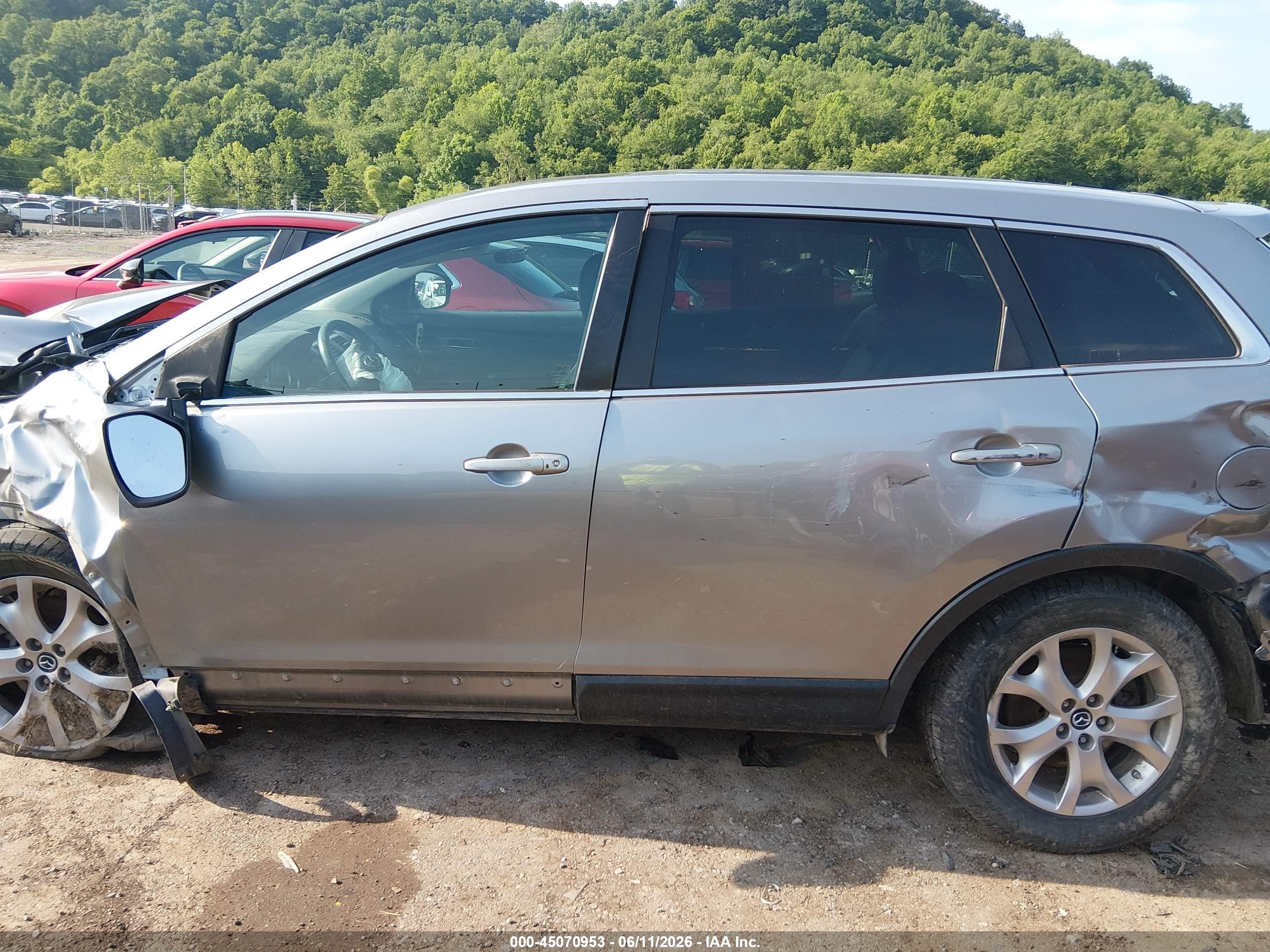 2014 Mazda Cx-9 Touring Silver vin: JM3TB3CV4E0427471