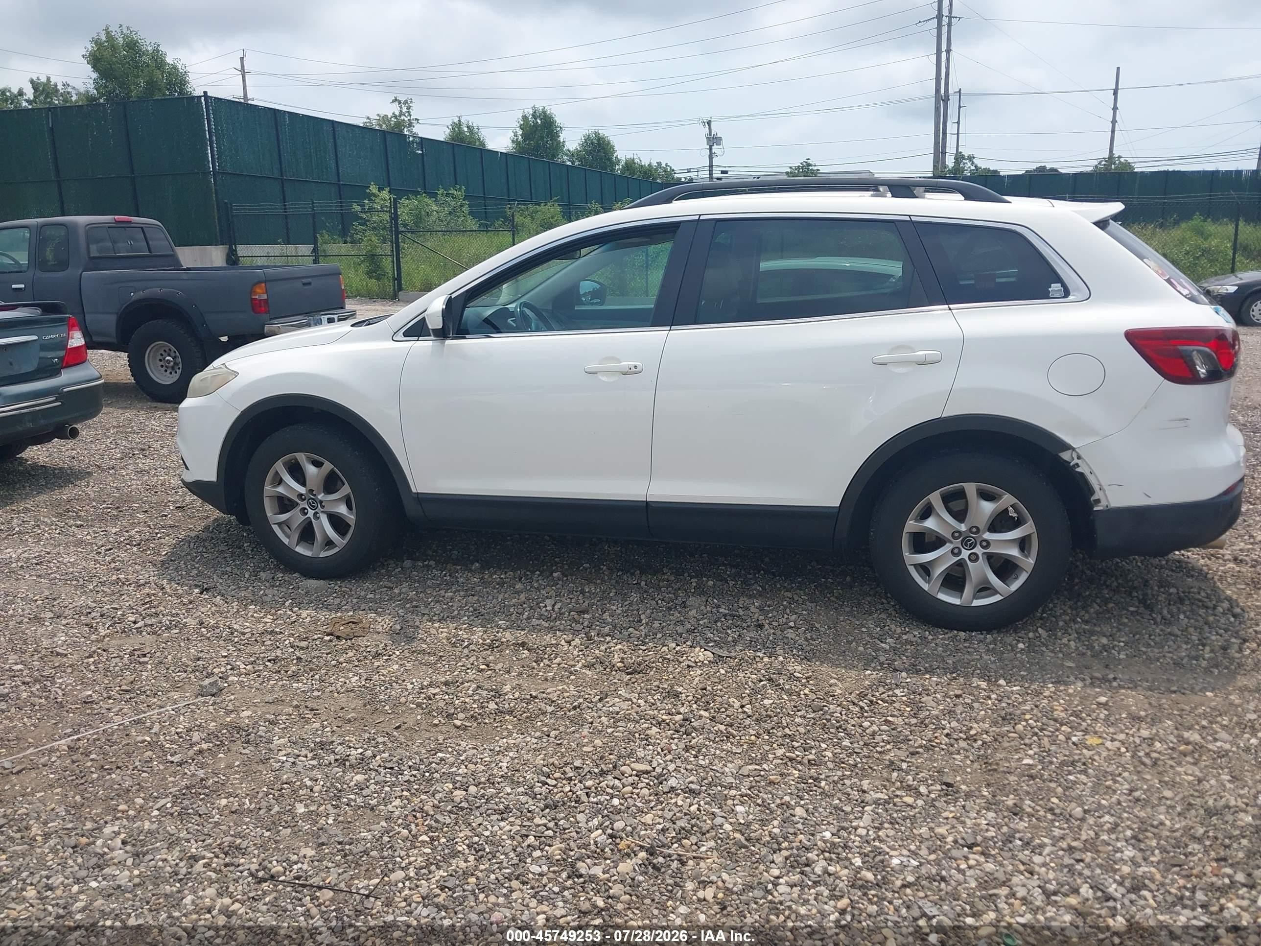 2015 Mazda Cx-9 Touring White vin: JM3TB3CV4F0464828