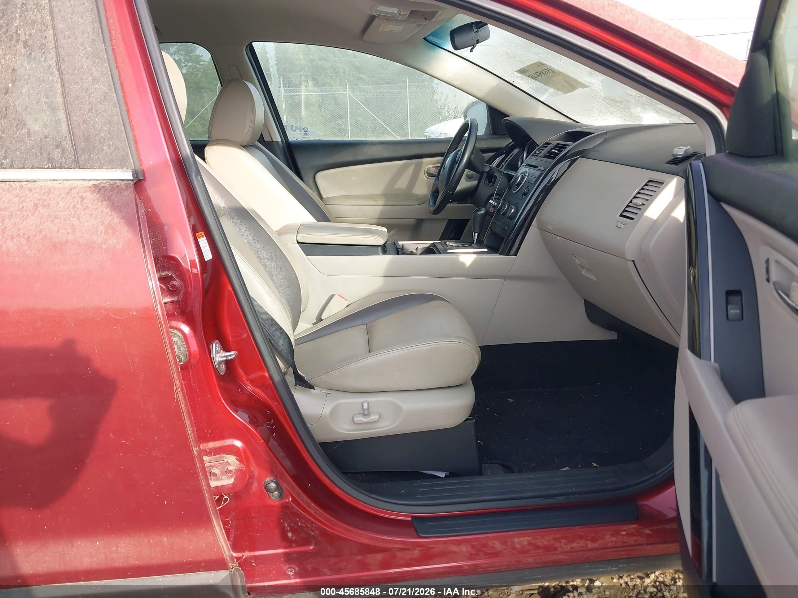 2011 Mazda Cx-9 Touring Burgundy vin: JM3TB3CV5B0324071