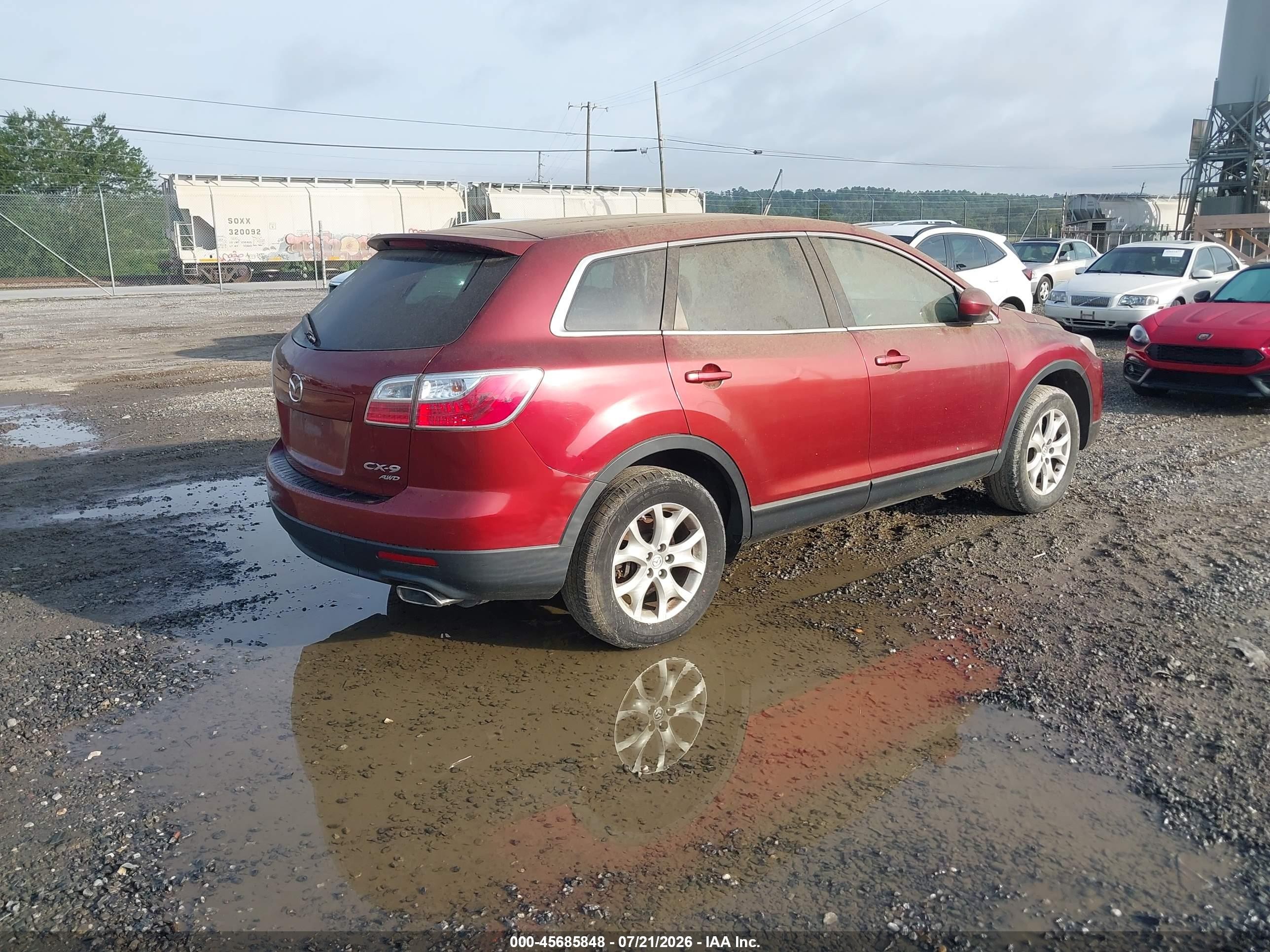 2011 Mazda Cx-9 Touring Burgundy vin: JM3TB3CV5B0324071