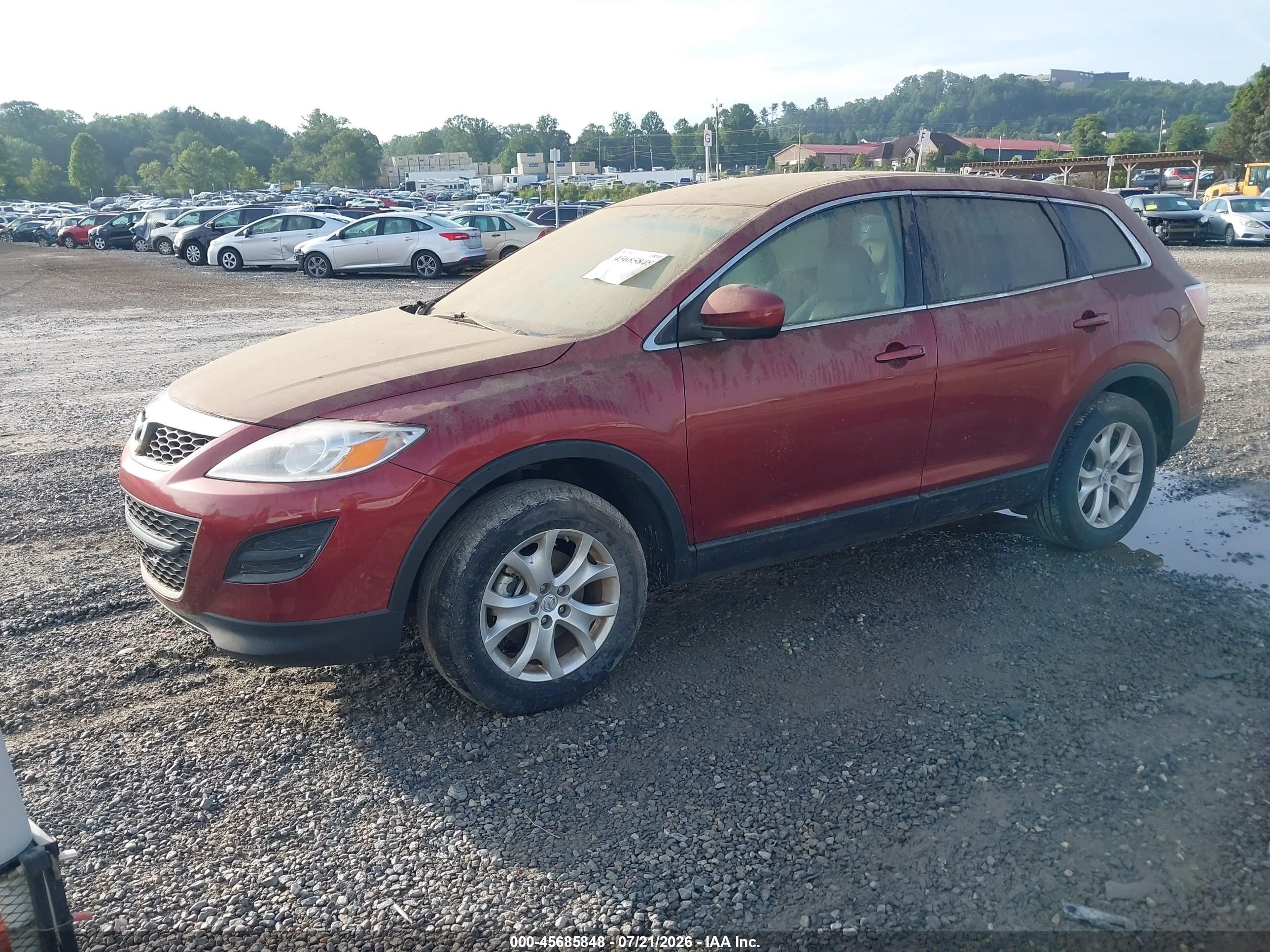 2011 Mazda Cx-9 Touring Burgundy vin: JM3TB3CV5B0324071