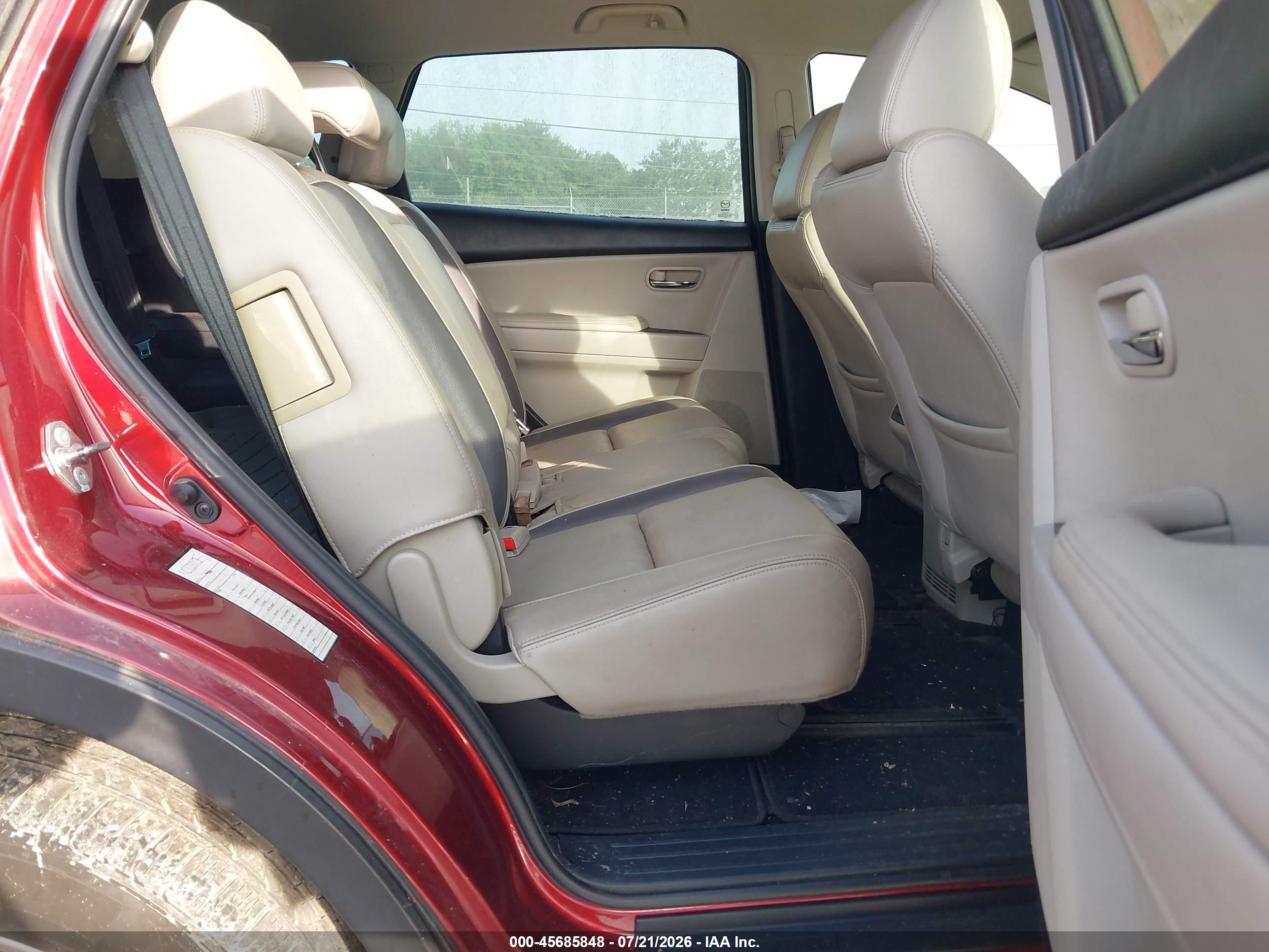 2011 Mazda Cx-9 Touring Burgundy vin: JM3TB3CV5B0324071