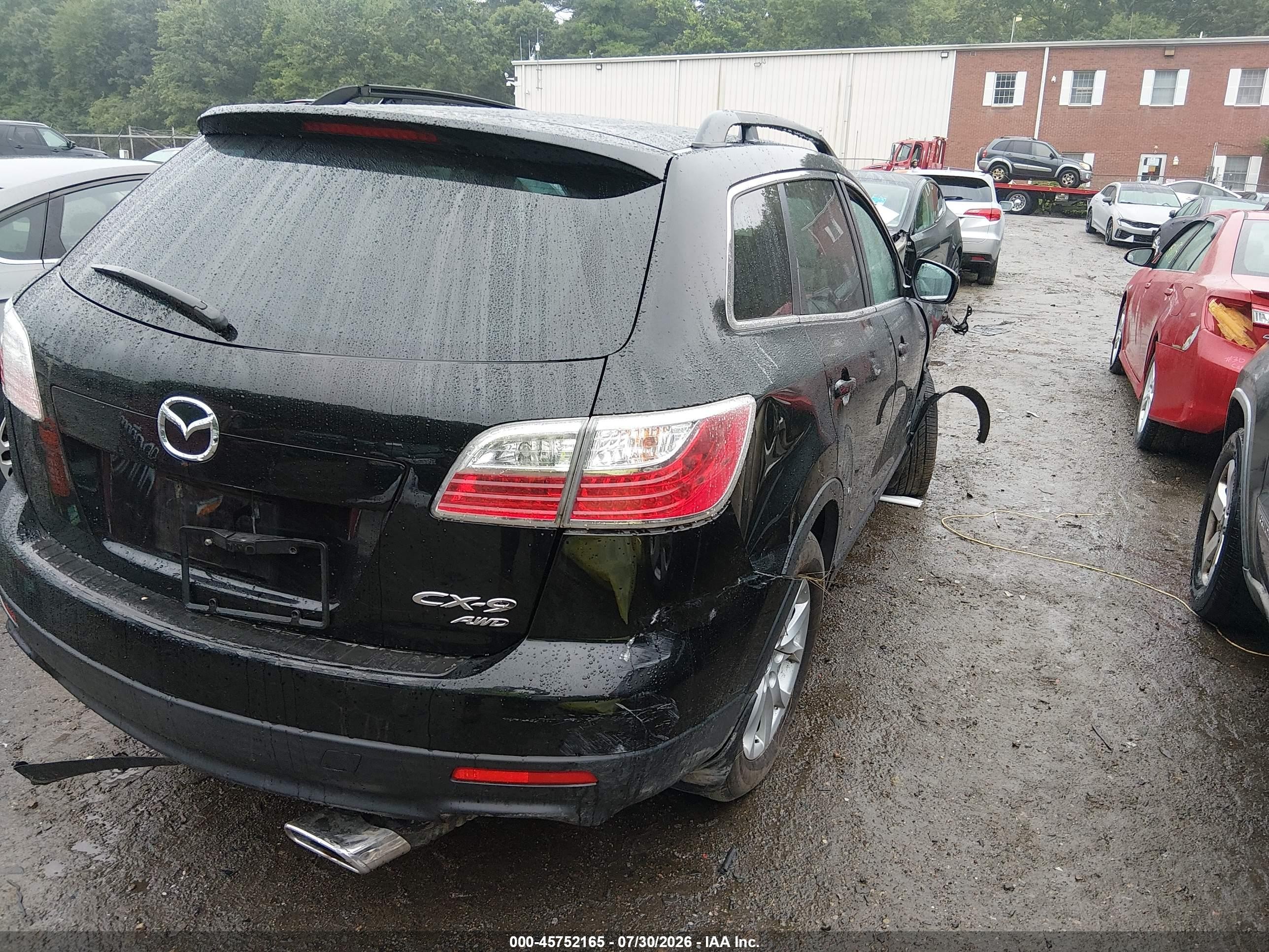 2012 Mazda Cx-9 Touring Черный vin: JM3TB3CV5C0355676