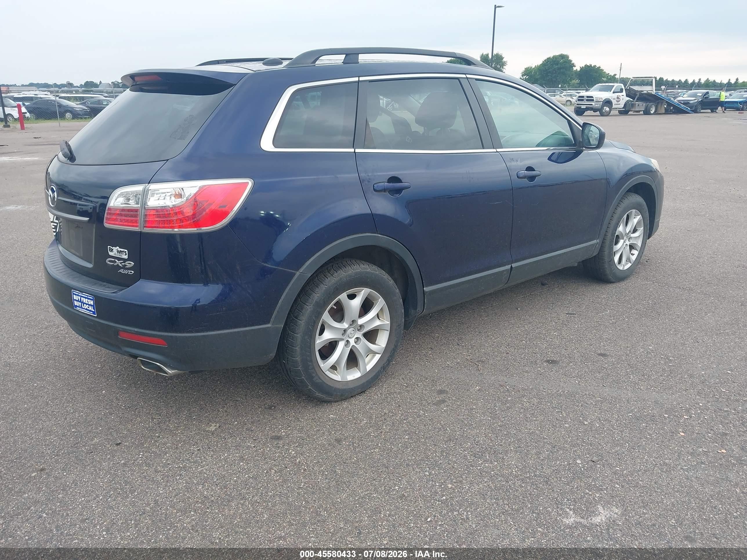 2012 Mazda Cx-9 Touring Dark Blue vin: JM3TB3CV5C0361266