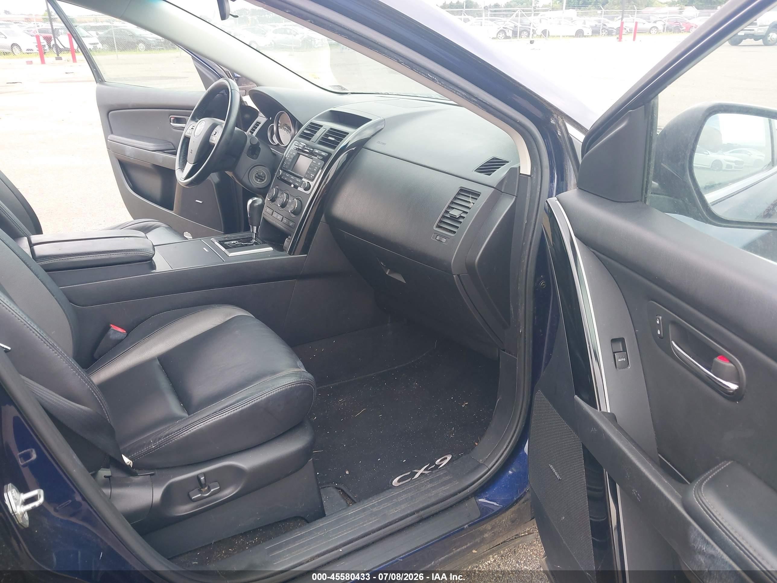 2012 Mazda Cx-9 Touring Dark Blue vin: JM3TB3CV5C0361266