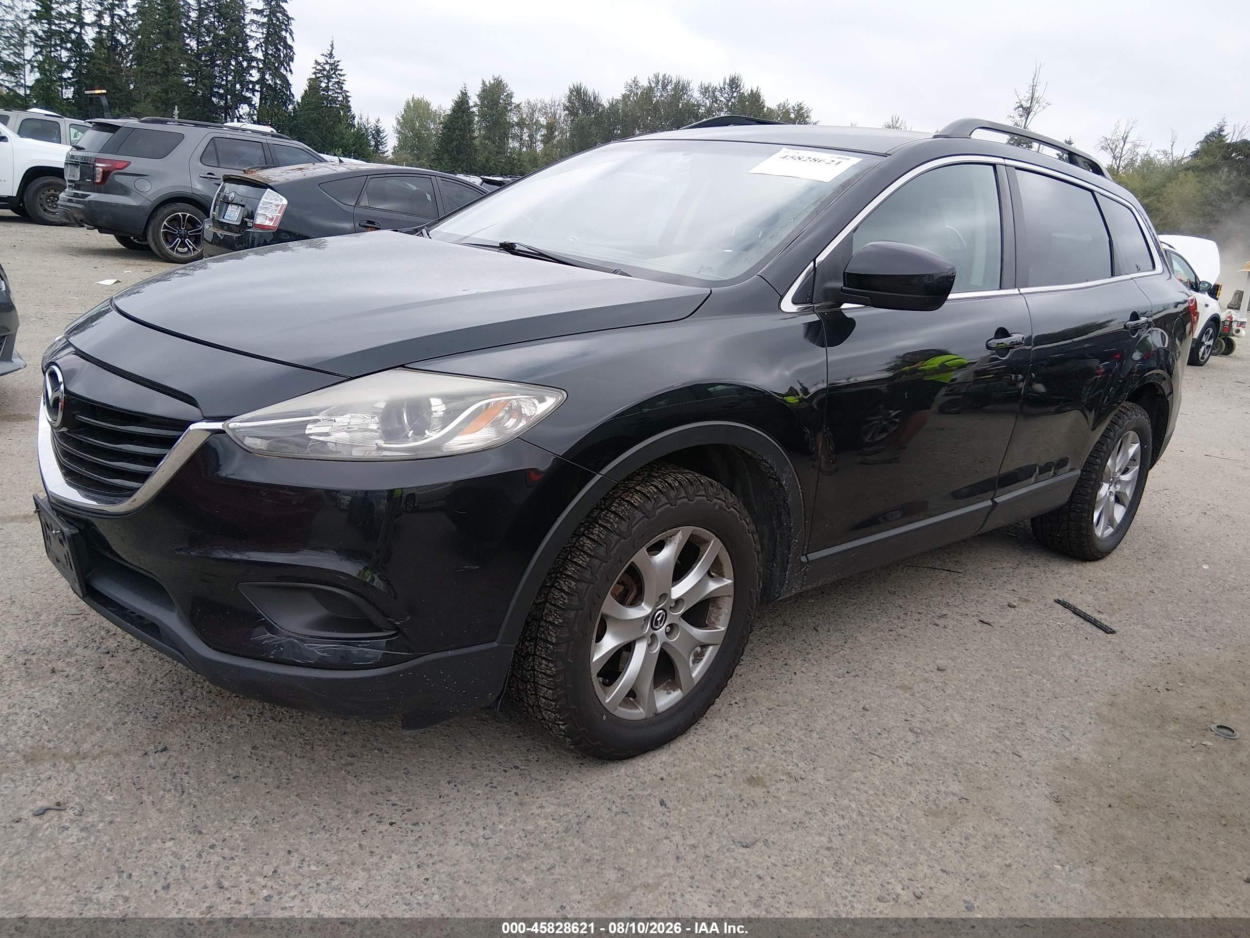2014 Mazda Cx-9 Touring Black vin: JM3TB3CV5E0428127