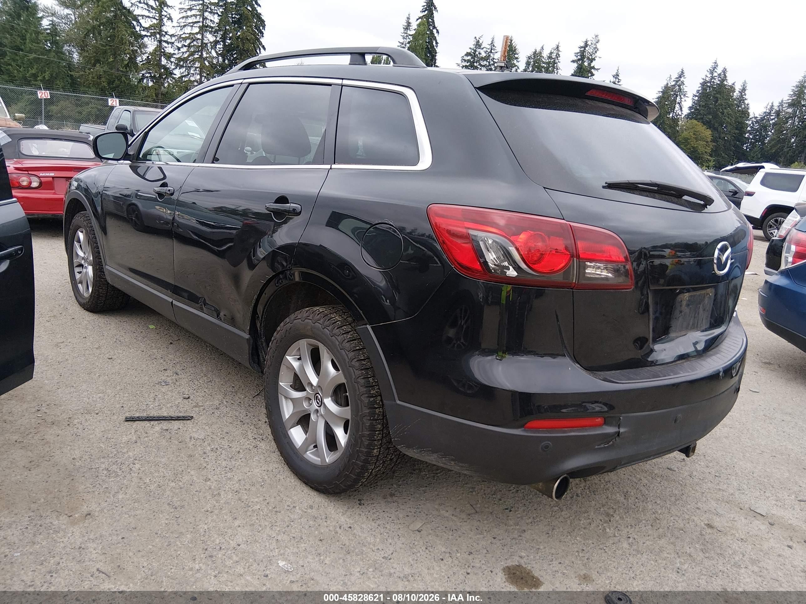 2014 Mazda Cx-9 Touring Black vin: JM3TB3CV5E0428127