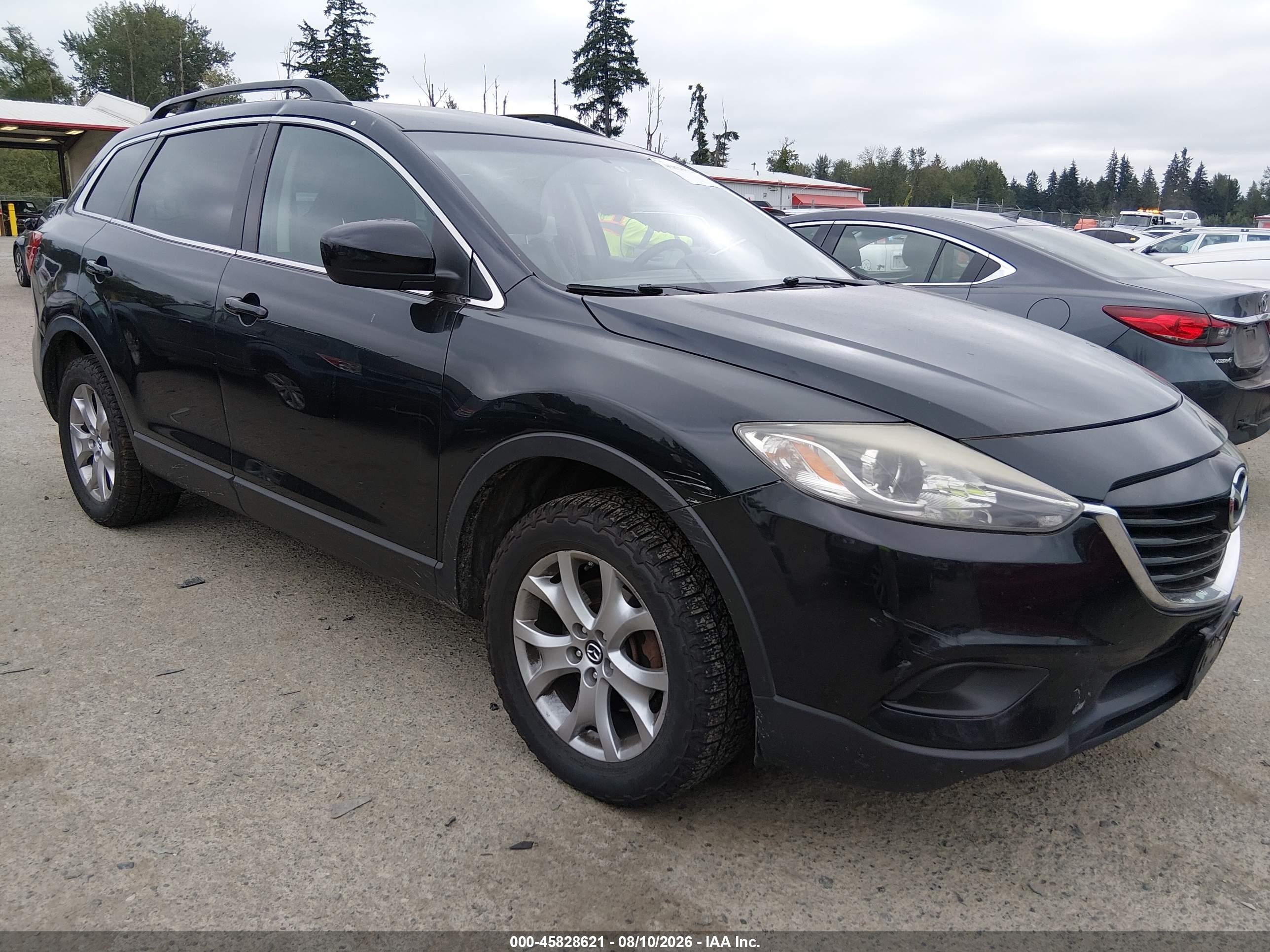 2014 Mazda Cx-9 Touring Black vin: JM3TB3CV5E0428127