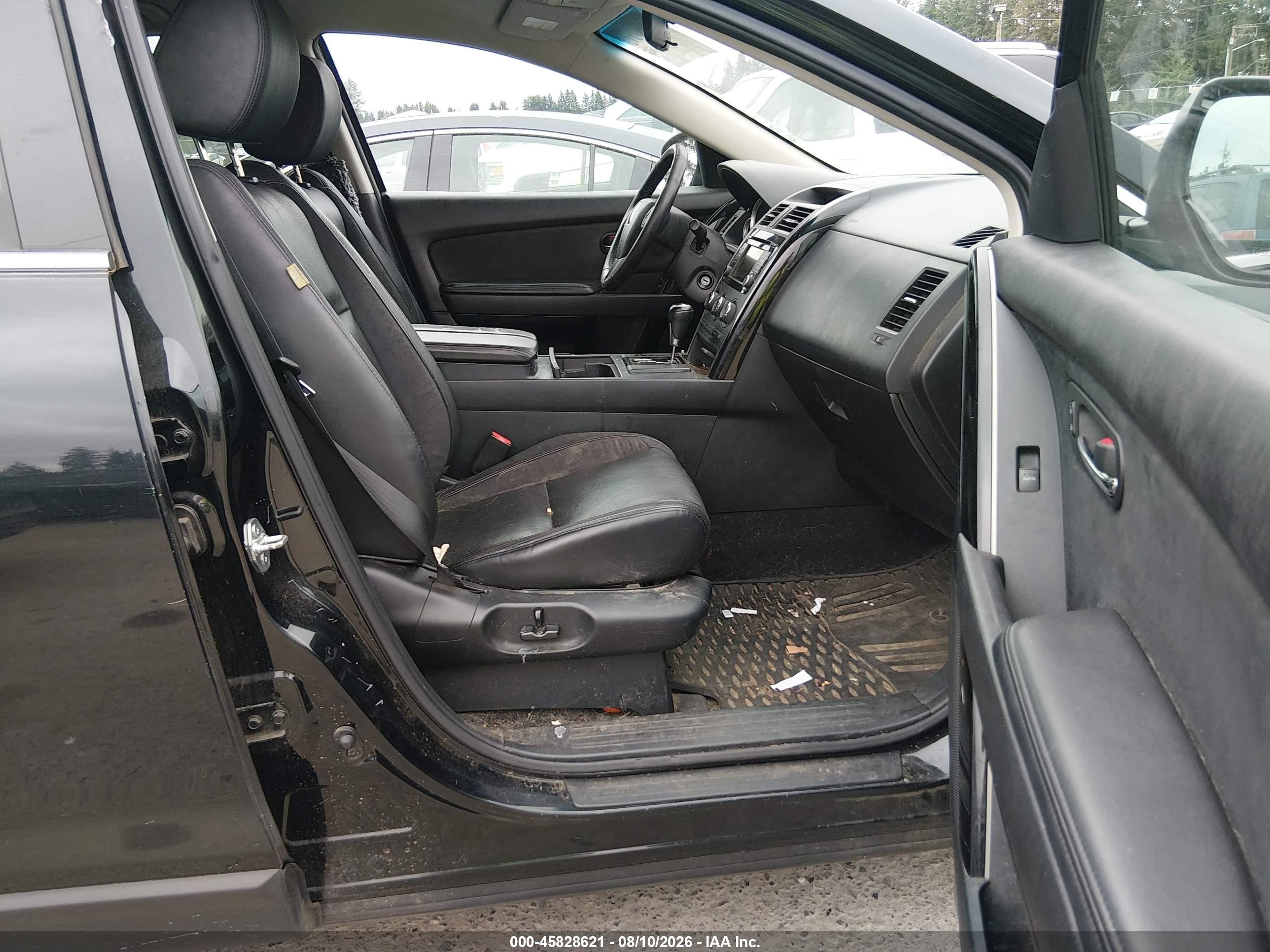 2014 Mazda Cx-9 Touring Black vin: JM3TB3CV5E0428127