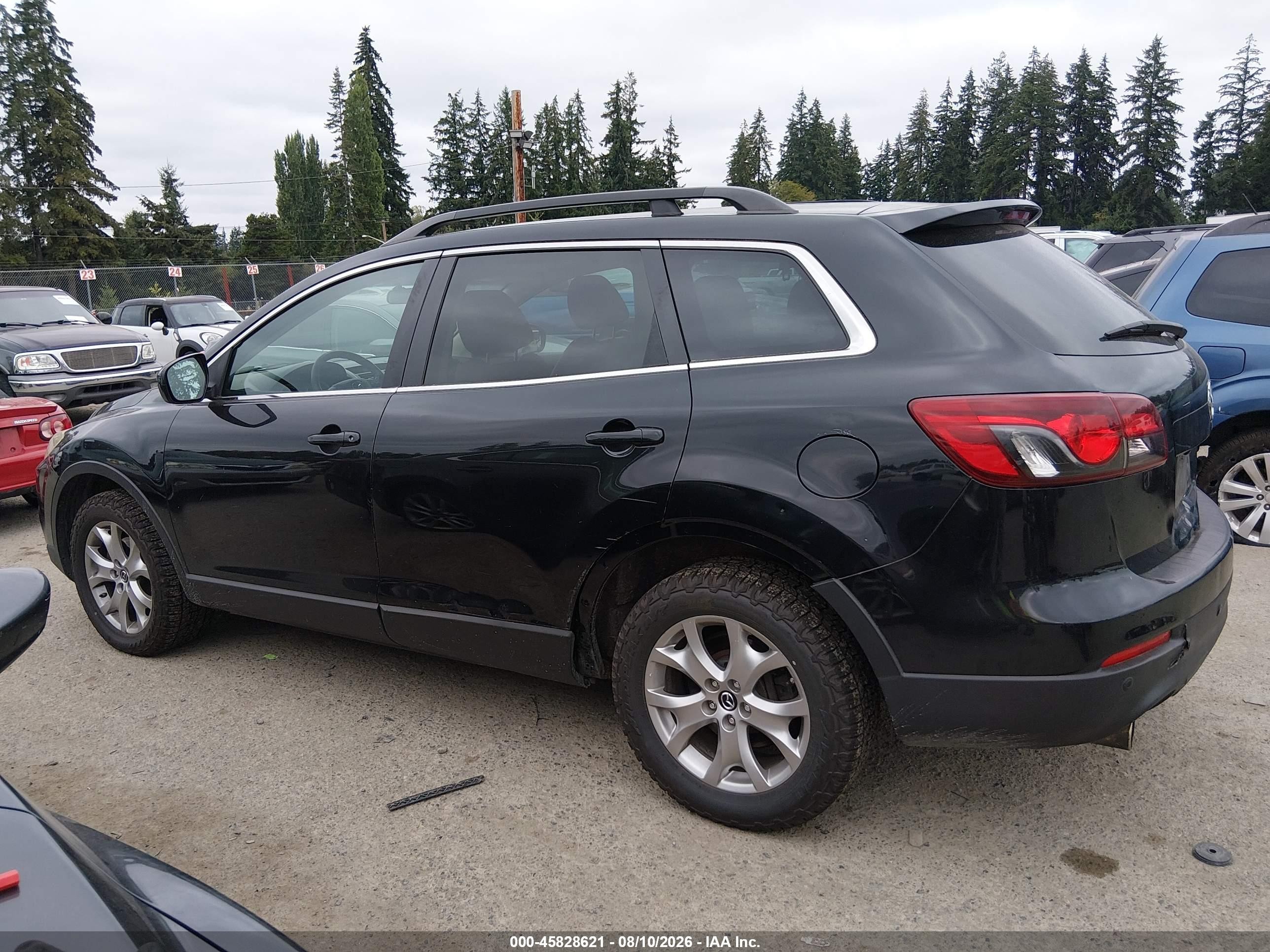 2014 Mazda Cx-9 Touring Black vin: JM3TB3CV5E0428127