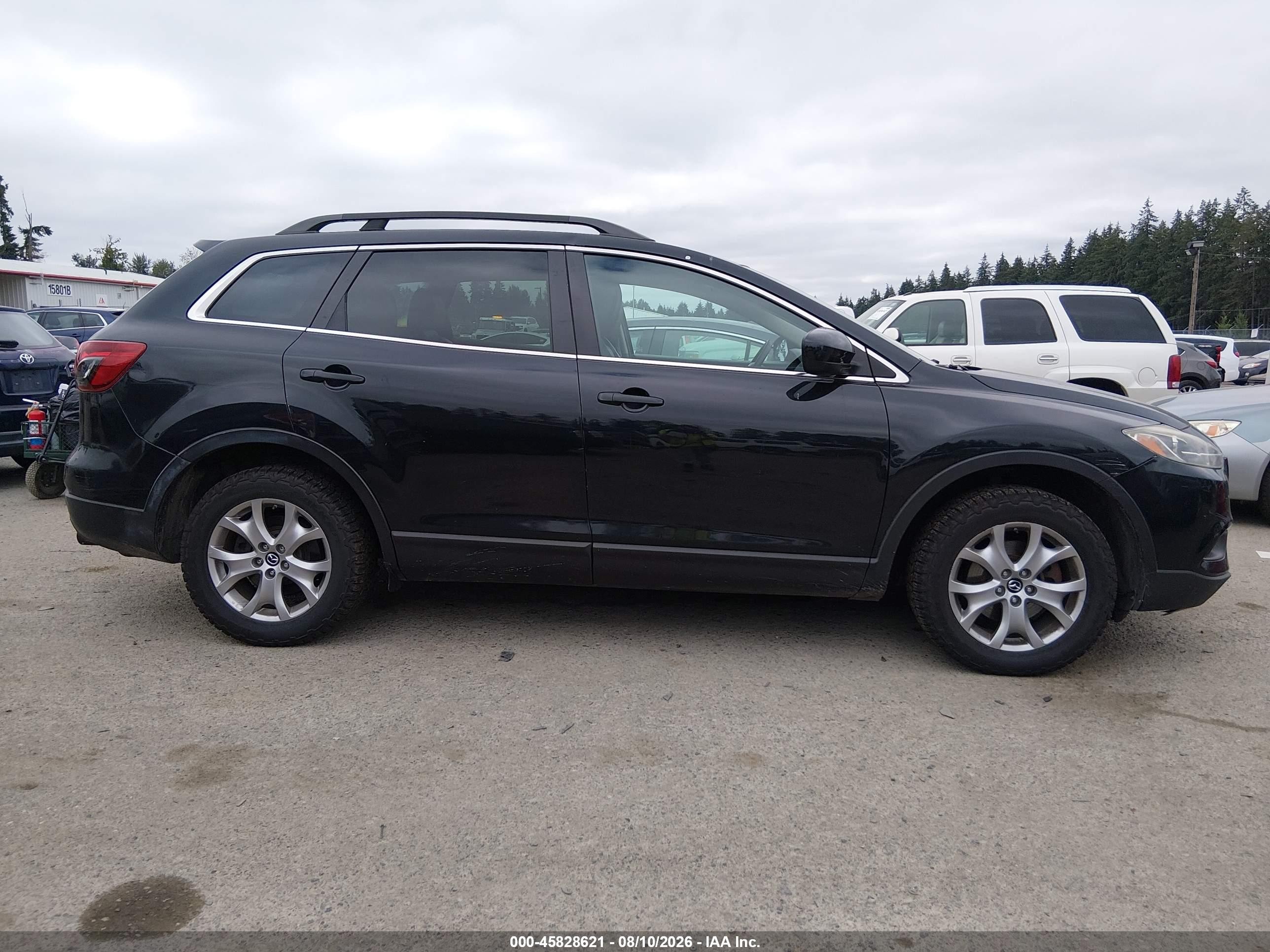 2014 Mazda Cx-9 Touring Black vin: JM3TB3CV5E0428127