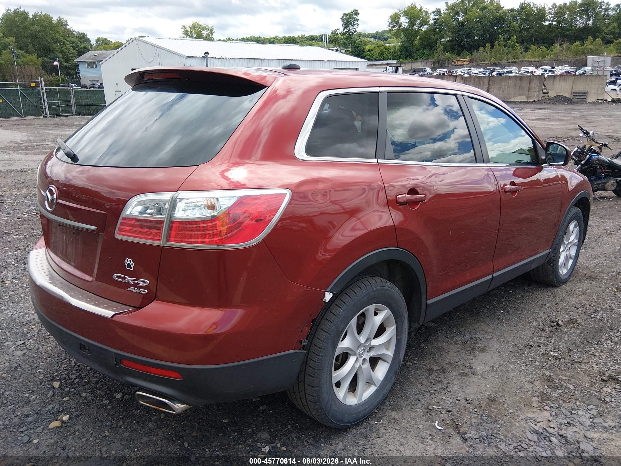 2011 Mazda Cx-9 Touring Red vin: JM3TB3CV6B0311572