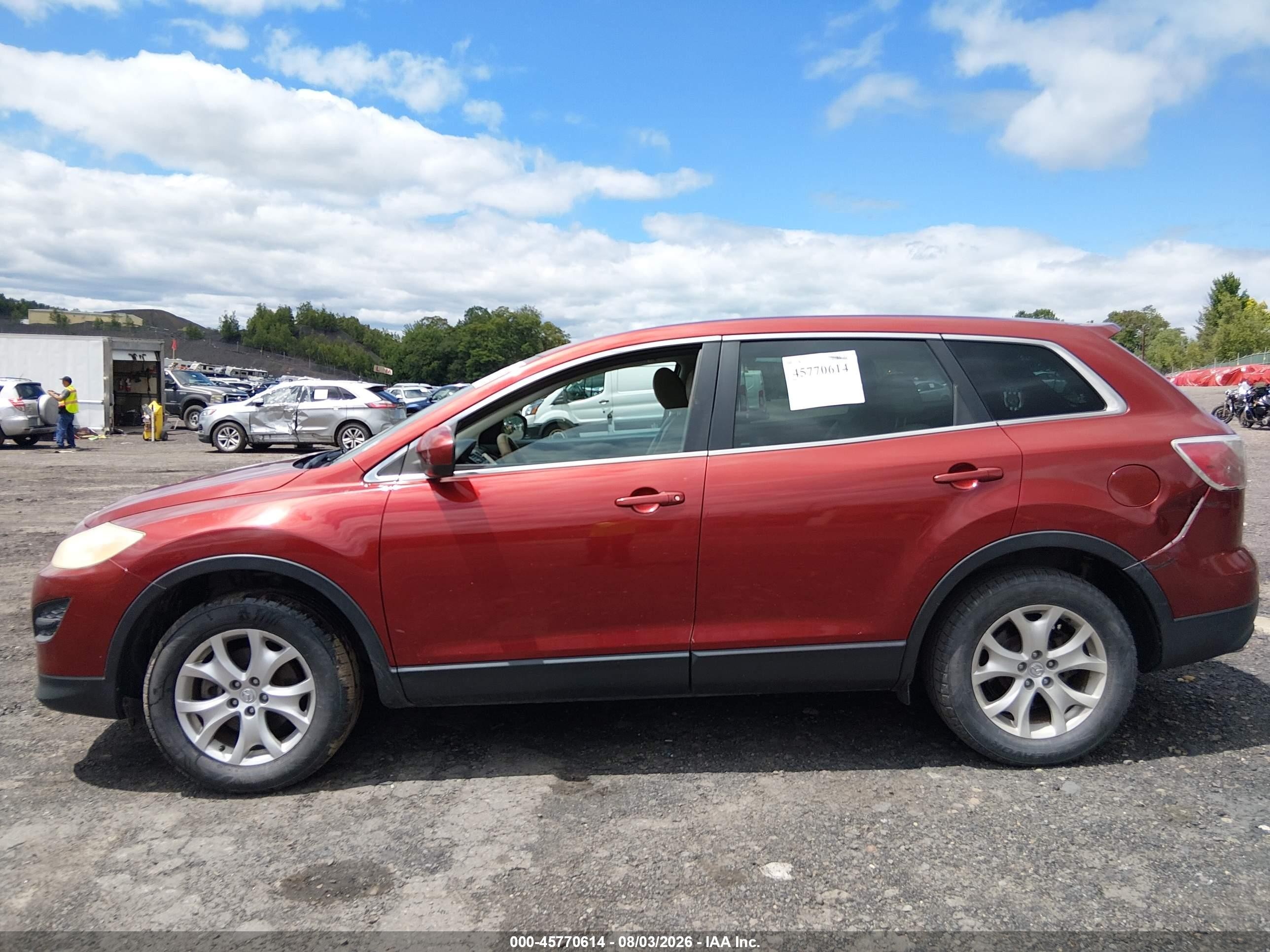 2011 Mazda Cx-9 Touring Red vin: JM3TB3CV6B0311572