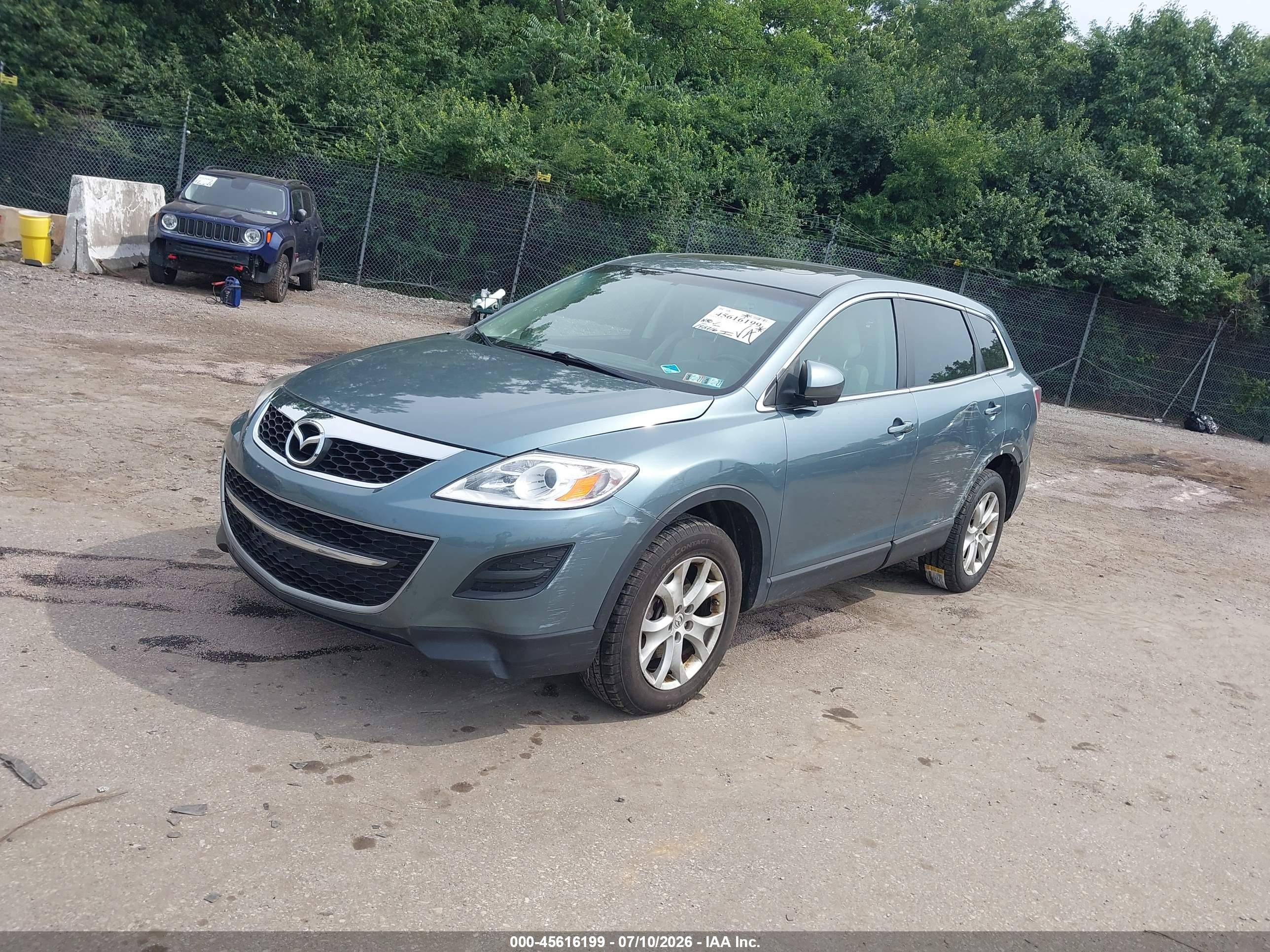 2012 Mazda Cx-9 Touring Teal vin: JM3TB3CV6C0357890