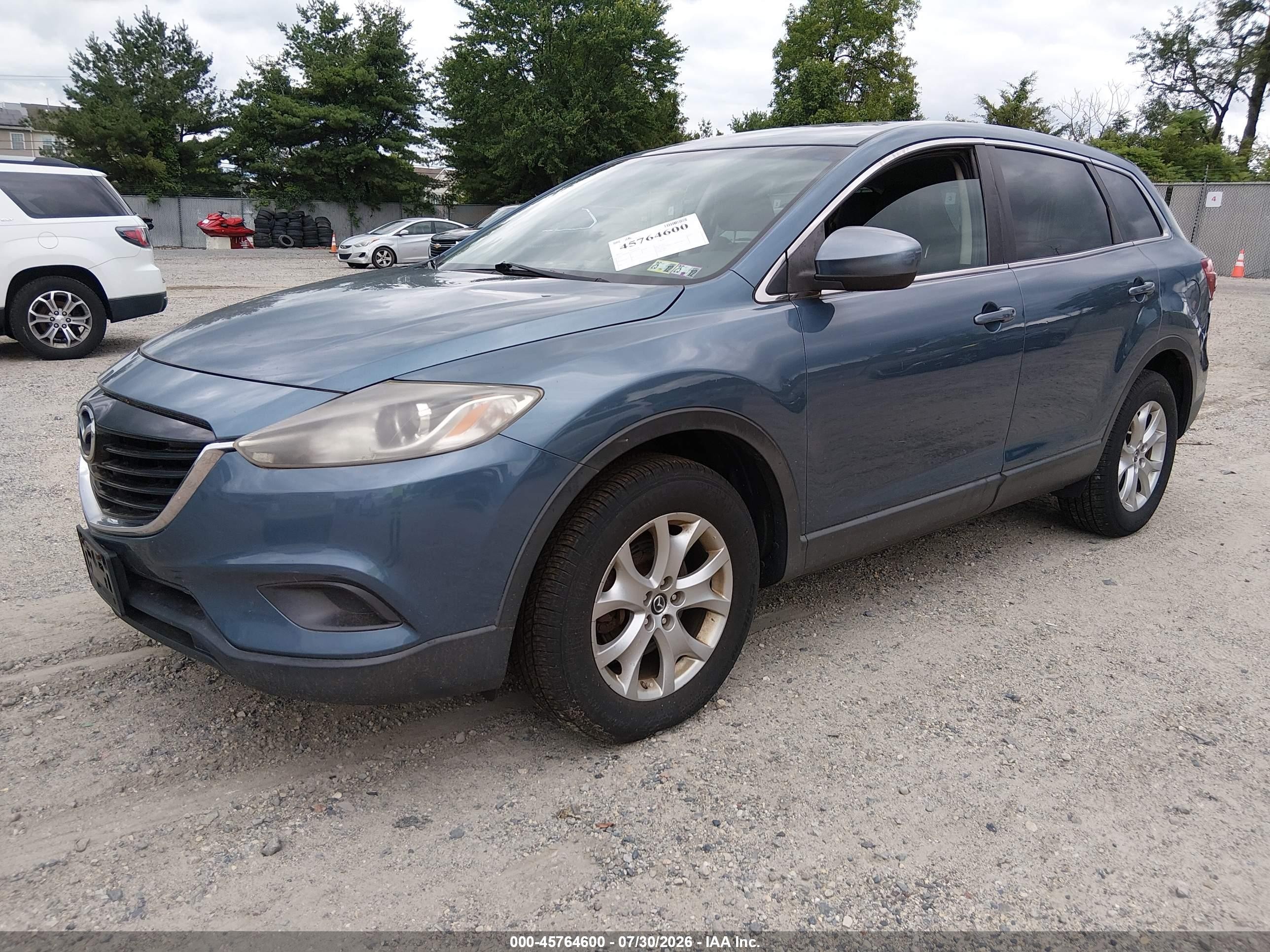 2014 Mazda Cx-9 Touring Blue vin: JM3TB3CV6E0441582