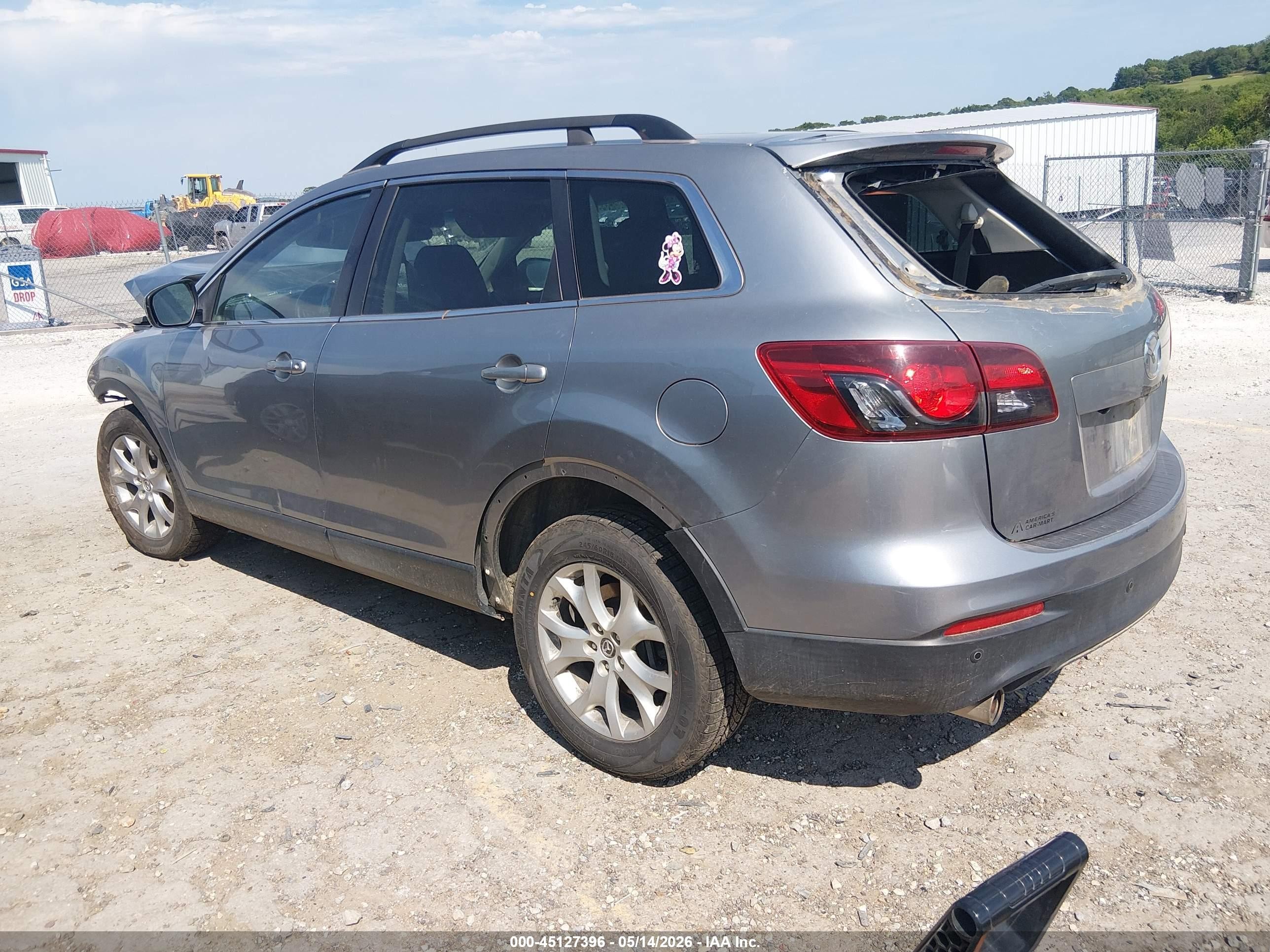 2014 Mazda Cx-9 Touring Silver vin: JM3TB3CV7E0425634