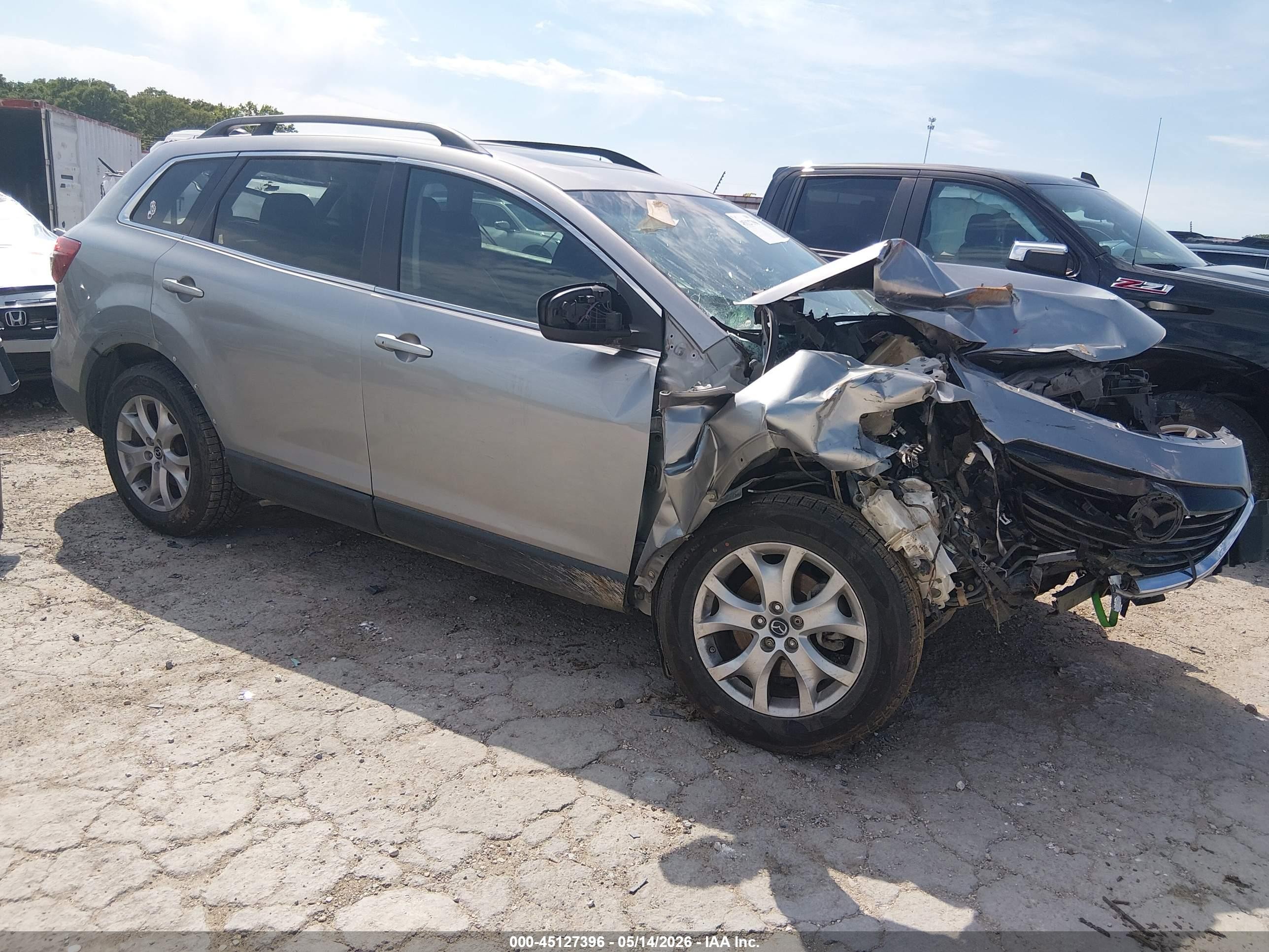 2014 Mazda Cx-9 Touring Silver vin: JM3TB3CV7E0425634
