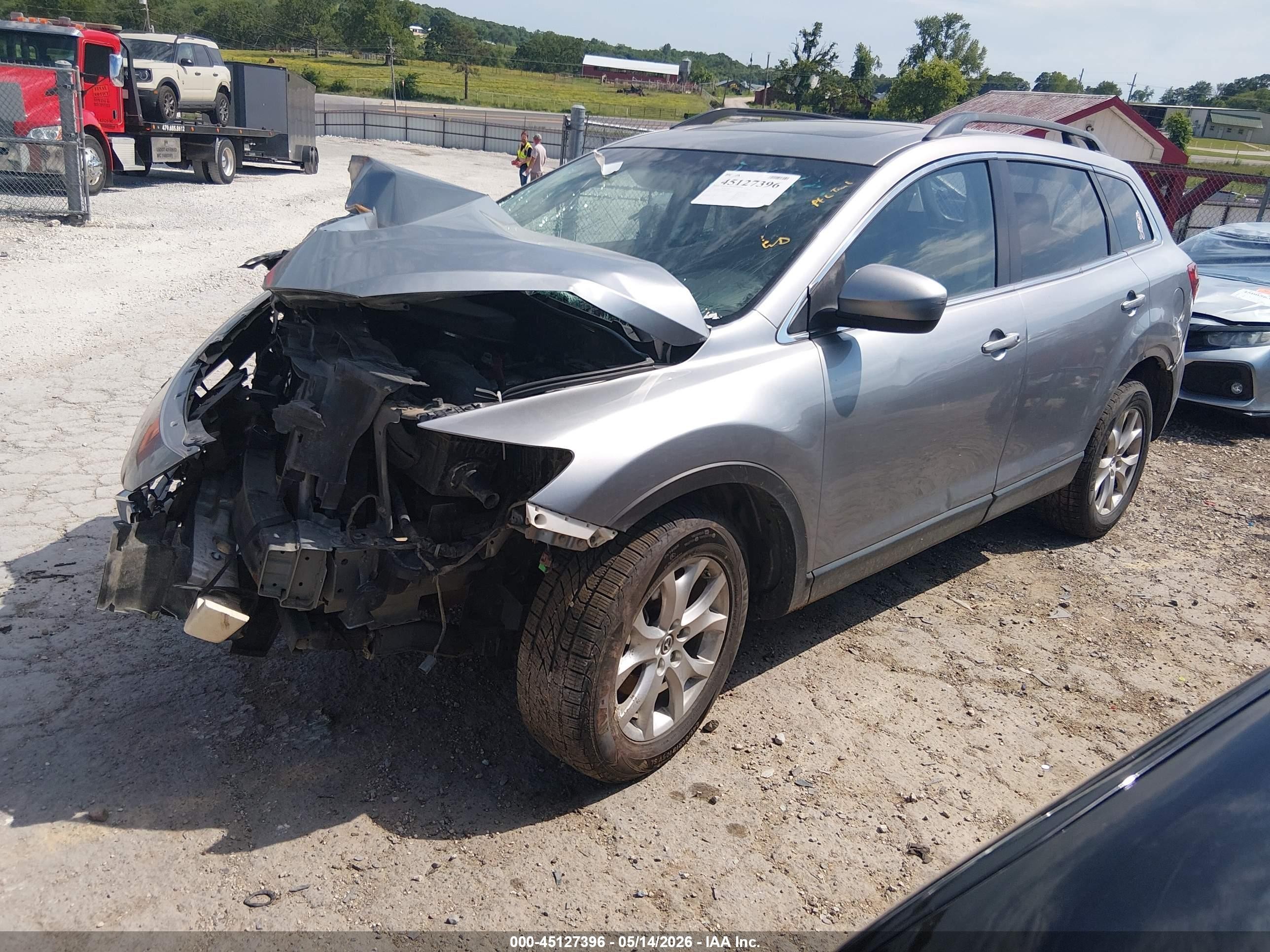 2014 Mazda Cx-9 Touring Silver vin: JM3TB3CV7E0425634
