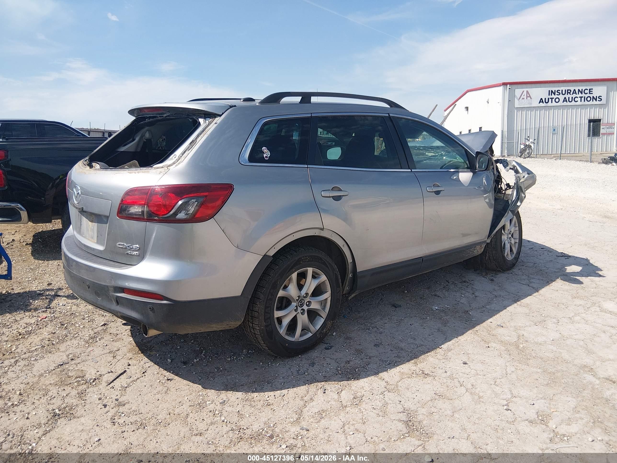 2014 Mazda Cx-9 Touring Silver vin: JM3TB3CV7E0425634