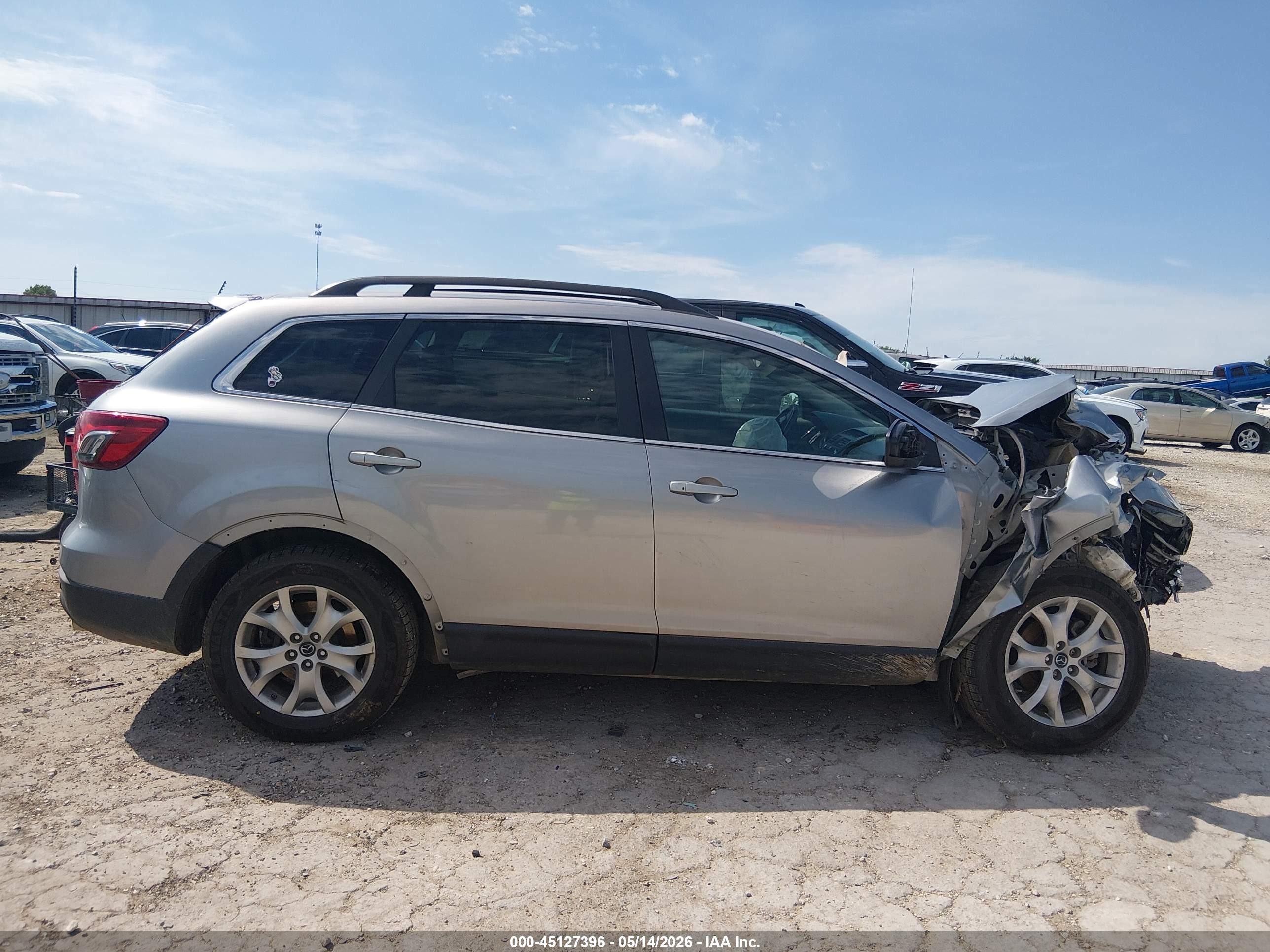 2014 Mazda Cx-9 Touring Silver vin: JM3TB3CV7E0425634