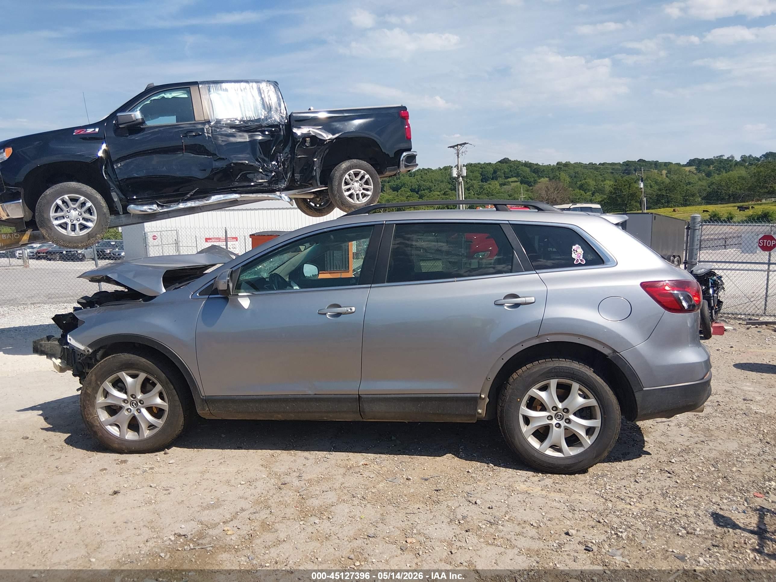 2014 Mazda Cx-9 Touring Silver vin: JM3TB3CV7E0425634