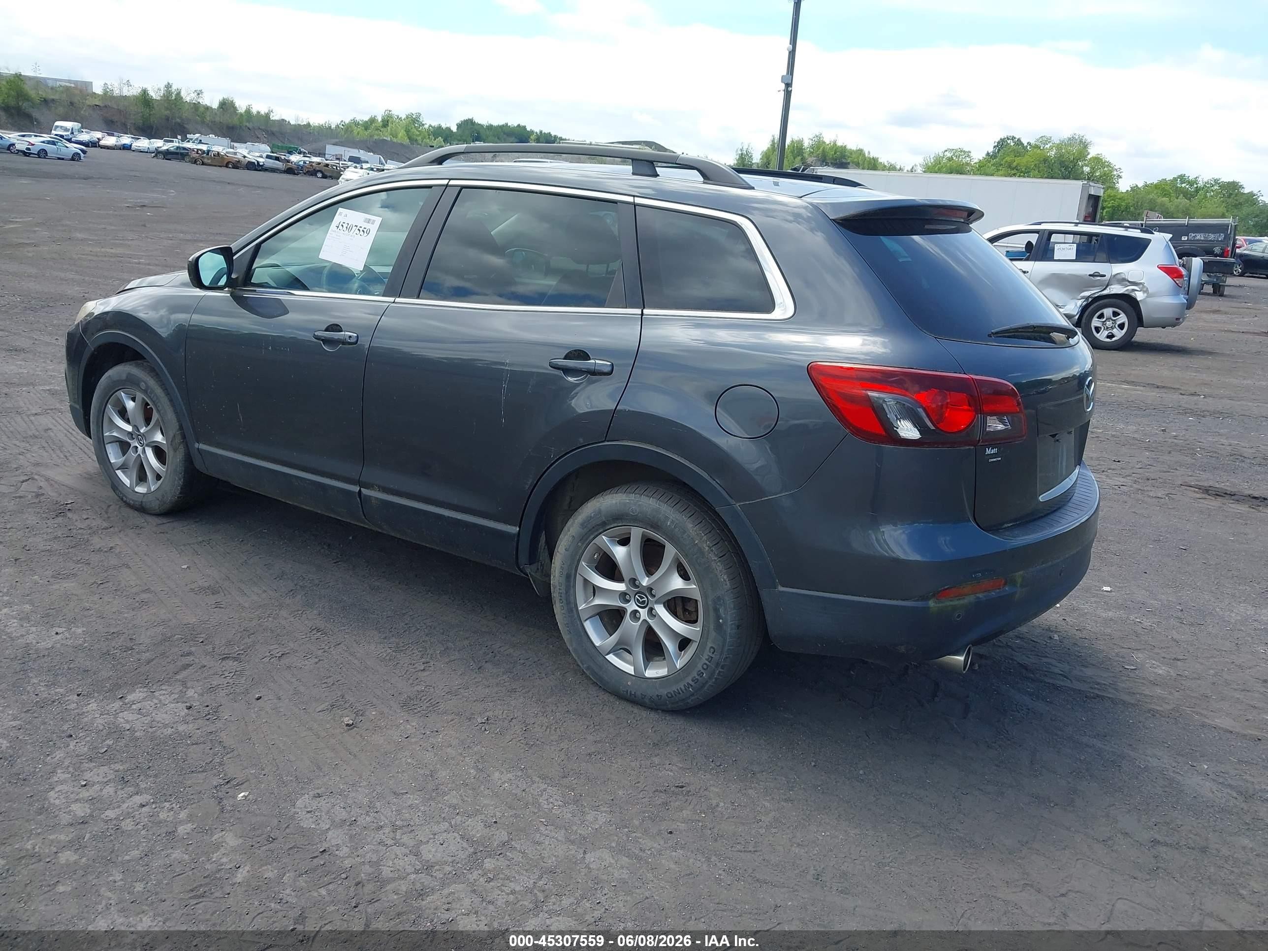 2014 Mazda Cx-9 Touring Gray vin: JM3TB3CV7E0429747