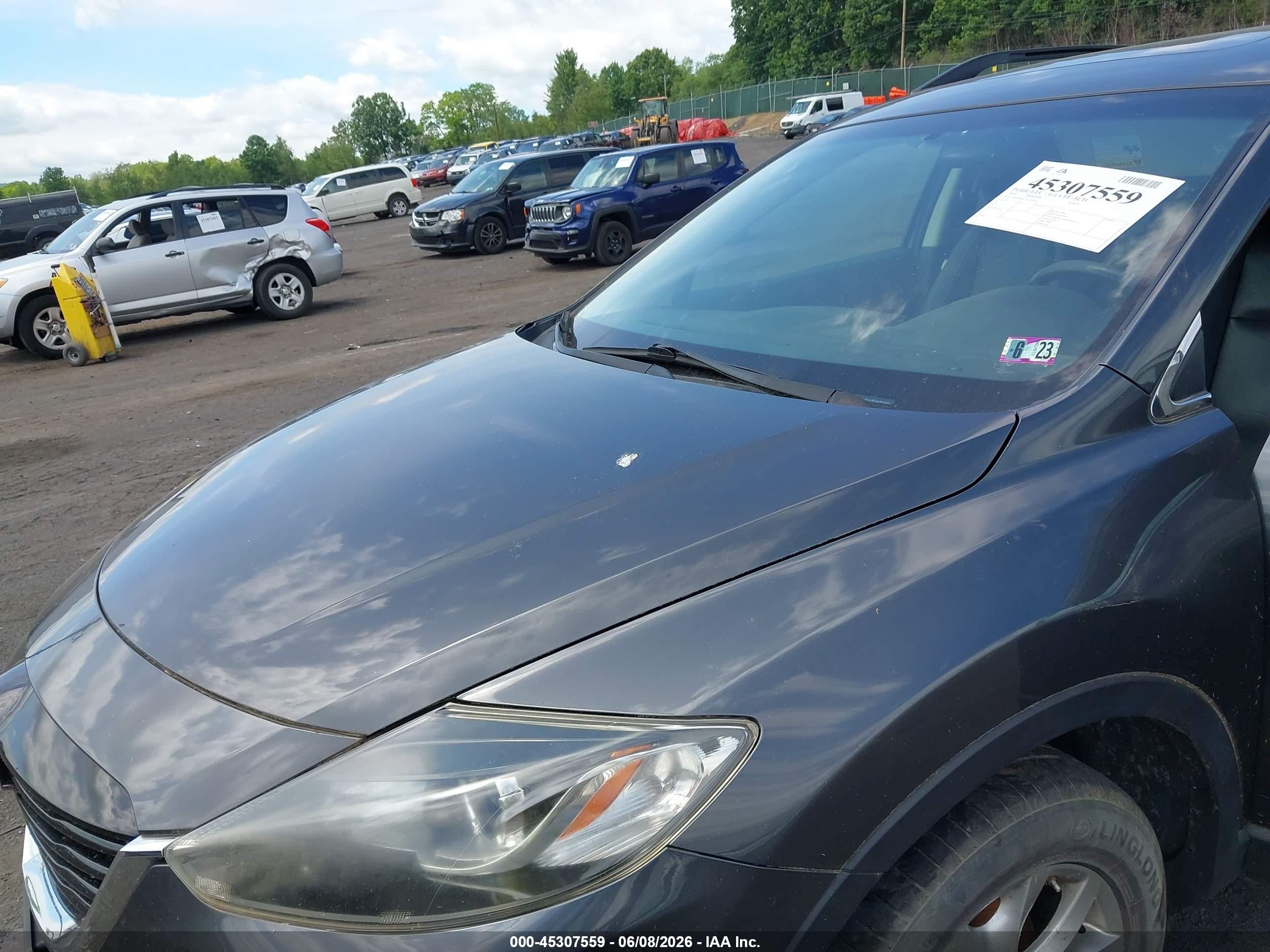 2014 Mazda Cx-9 Touring Gray vin: JM3TB3CV7E0429747
