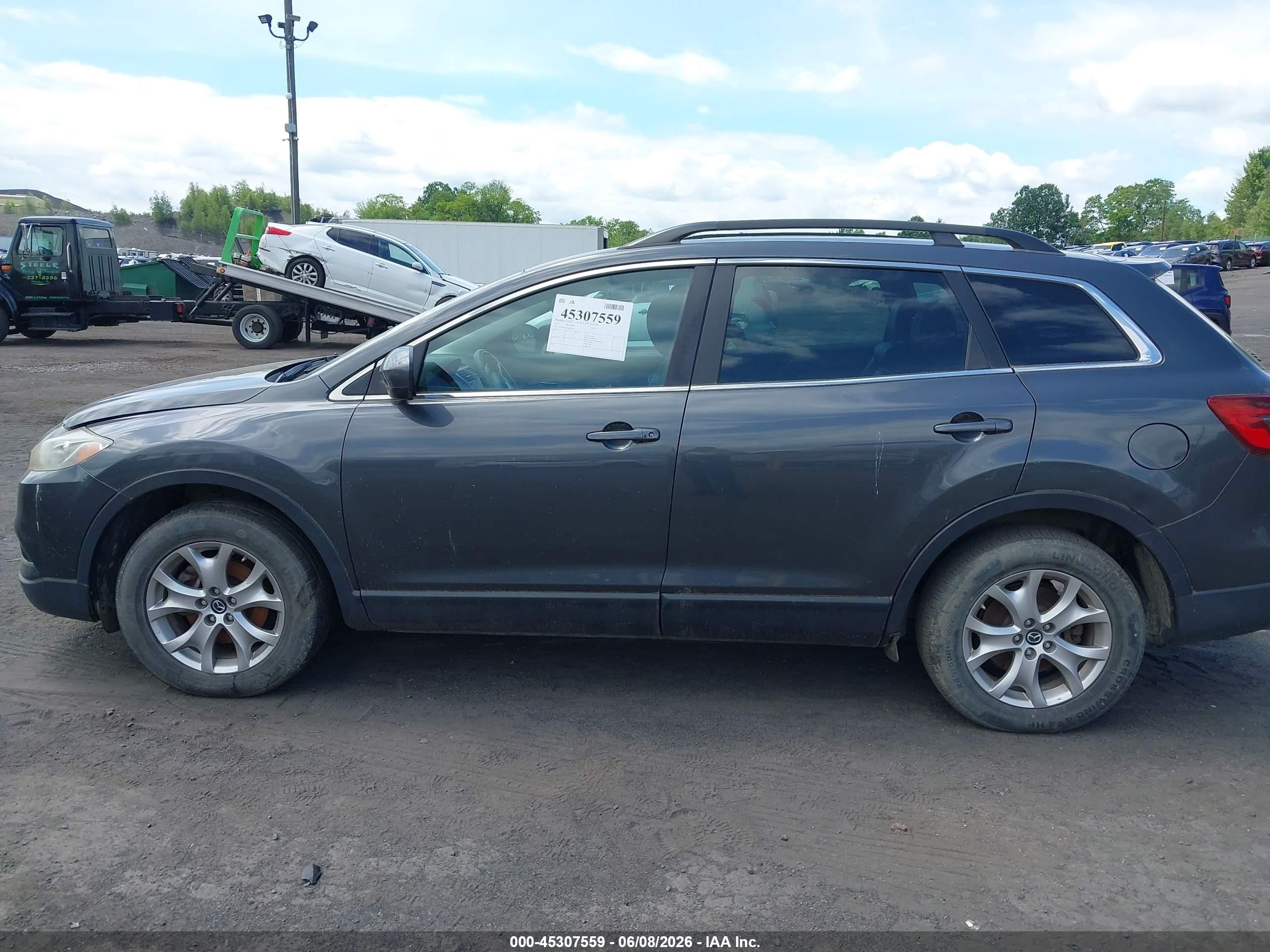 2014 Mazda Cx-9 Touring Gray vin: JM3TB3CV7E0429747