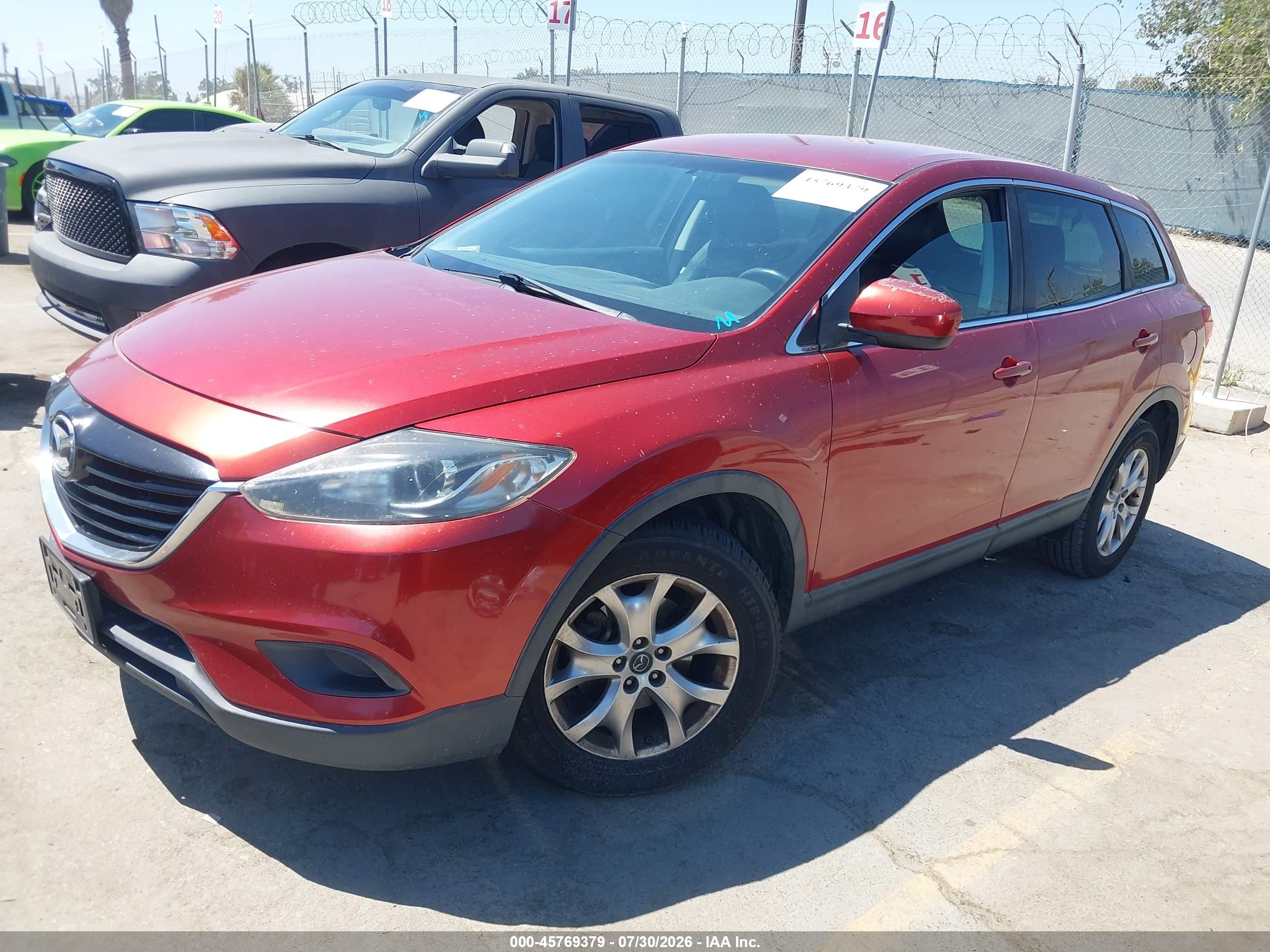 2015 Mazda Cx-9 Touring Burgundy vin: JM3TB3CV7F0466864