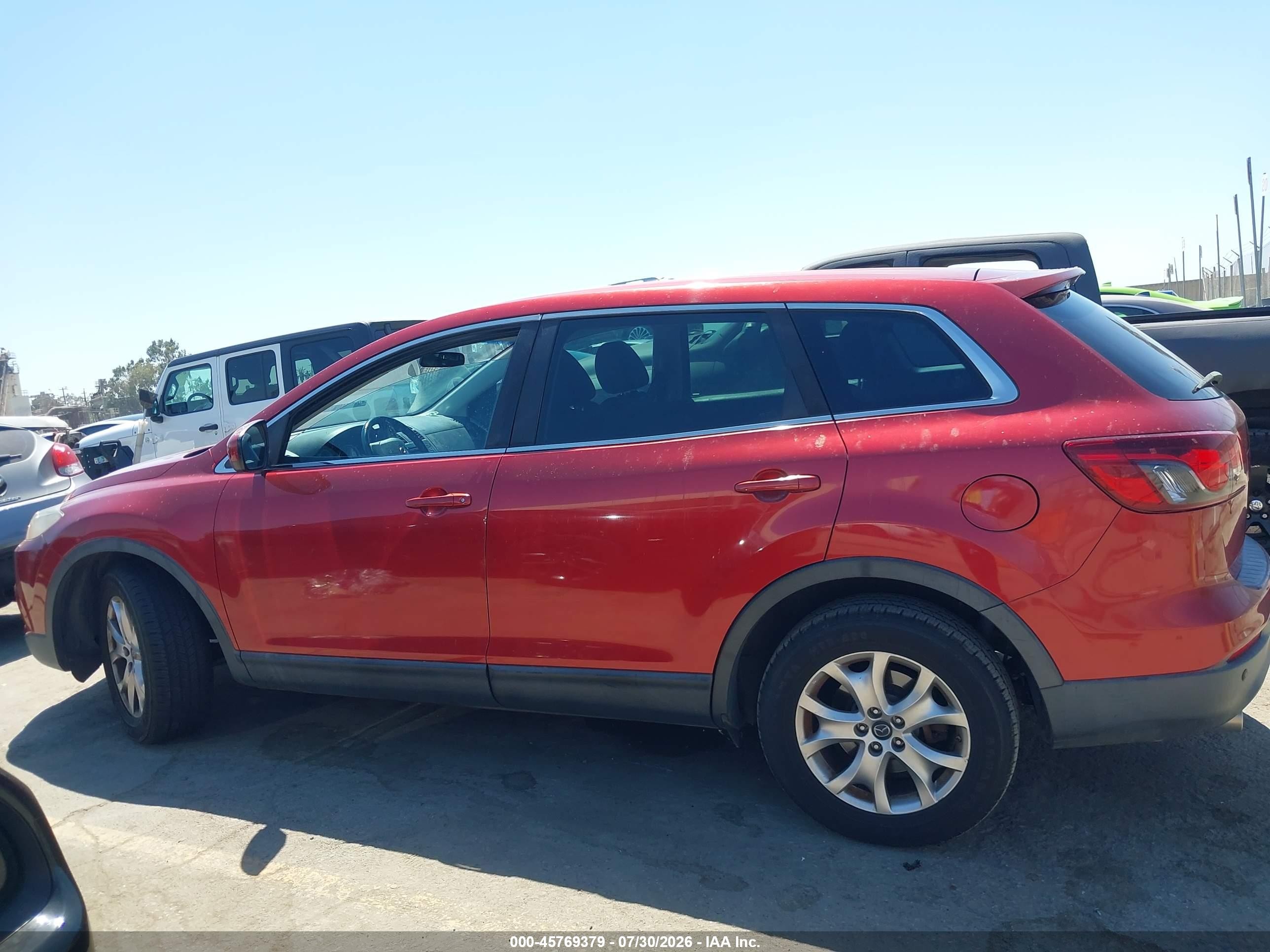 2015 Mazda Cx-9 Touring Burgundy vin: JM3TB3CV7F0466864
