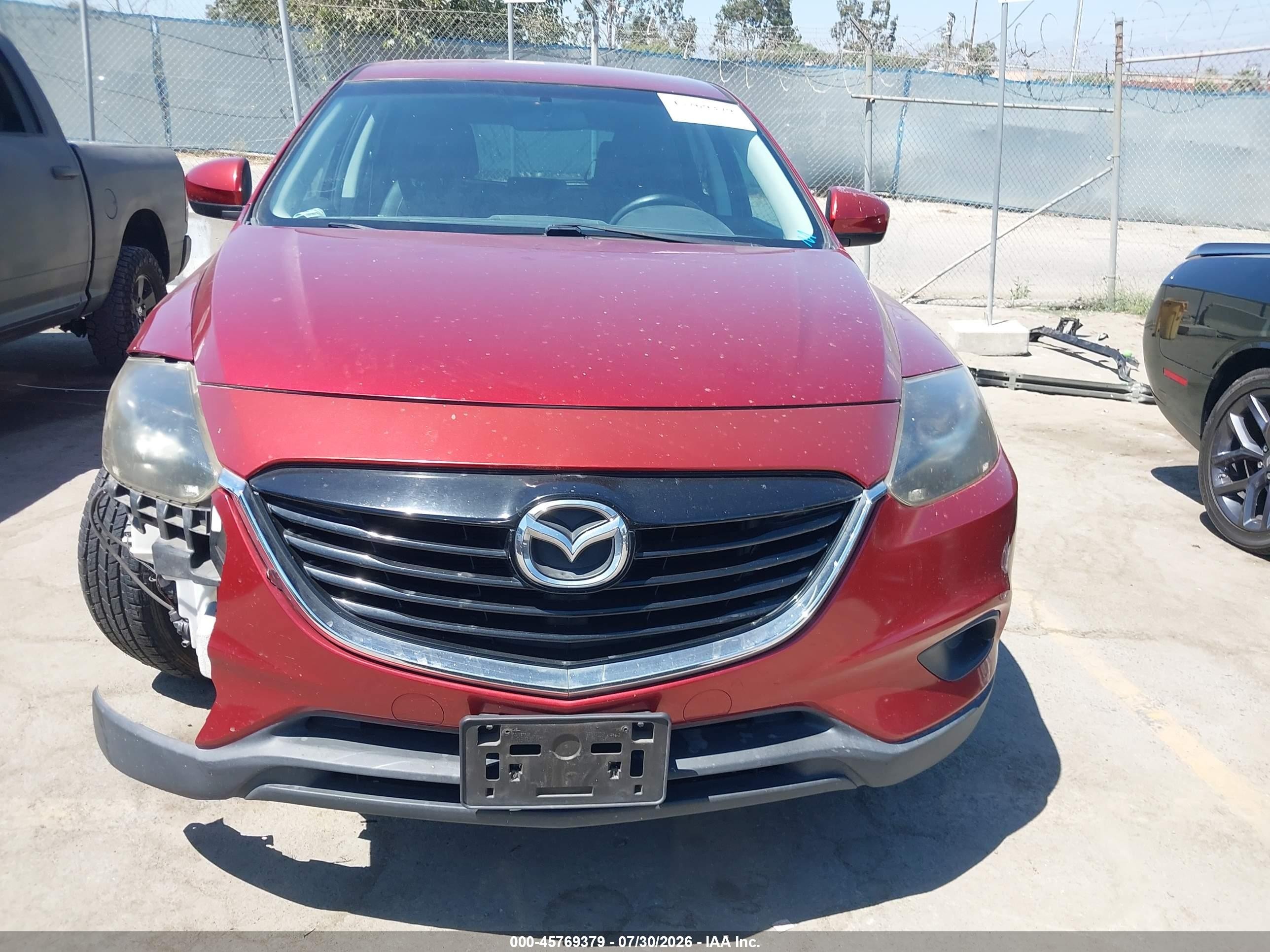 2015 Mazda Cx-9 Touring Burgundy vin: JM3TB3CV7F0466864