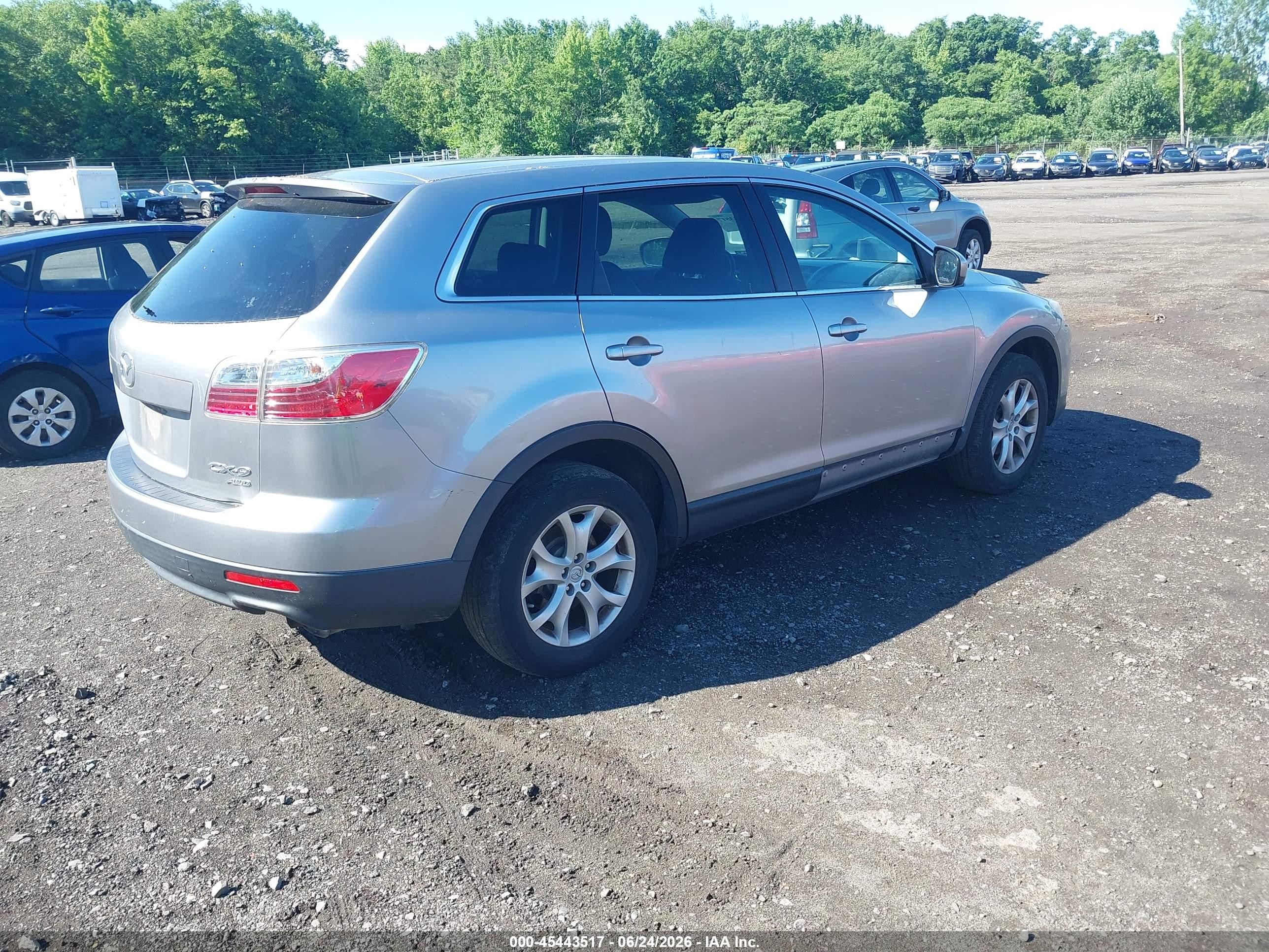 2011 Mazda Cx-9 Touring Gray vin: JM3TB3CV8B0310875