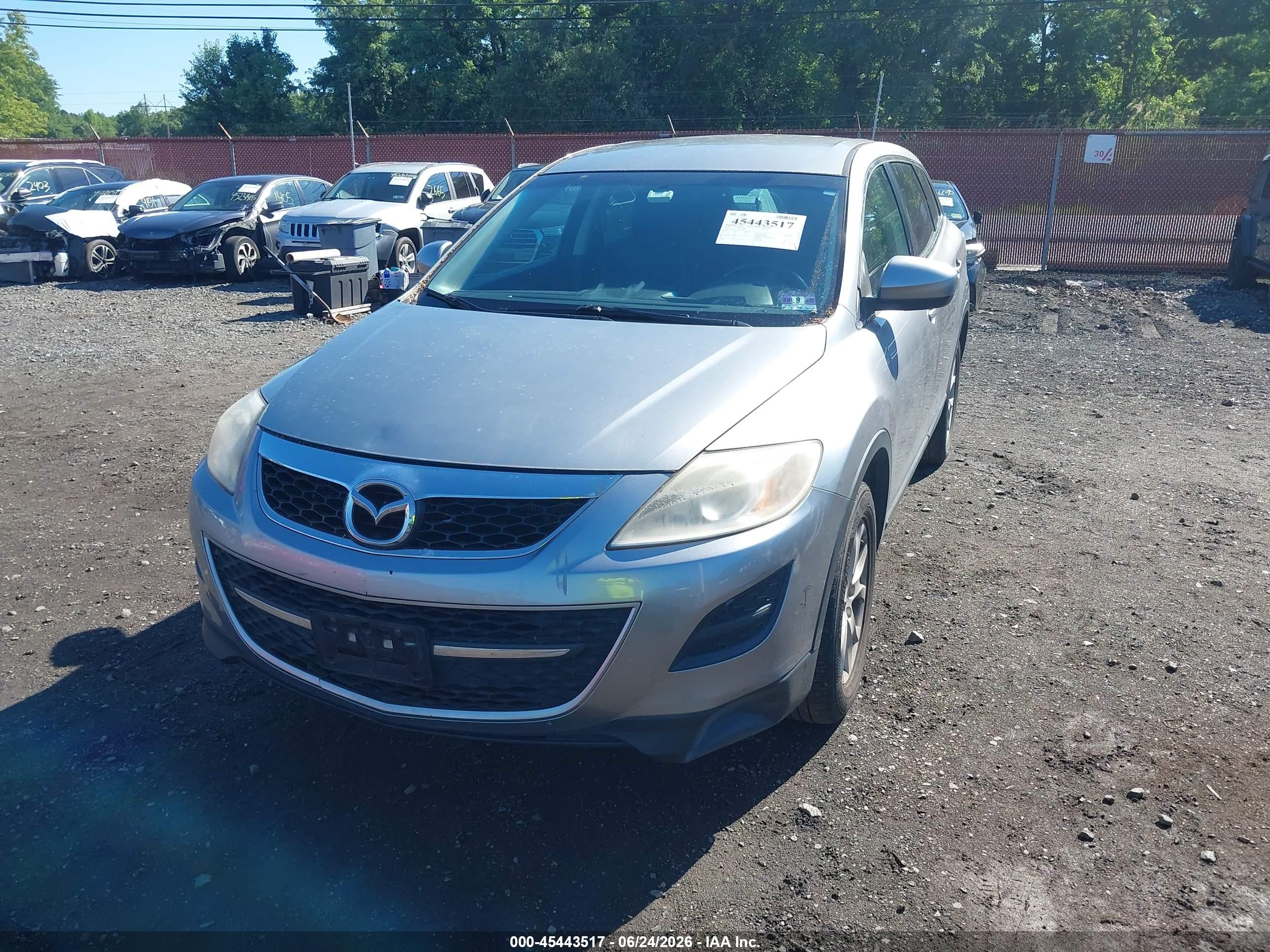 2011 Mazda Cx-9 Touring Gray vin: JM3TB3CV8B0310875