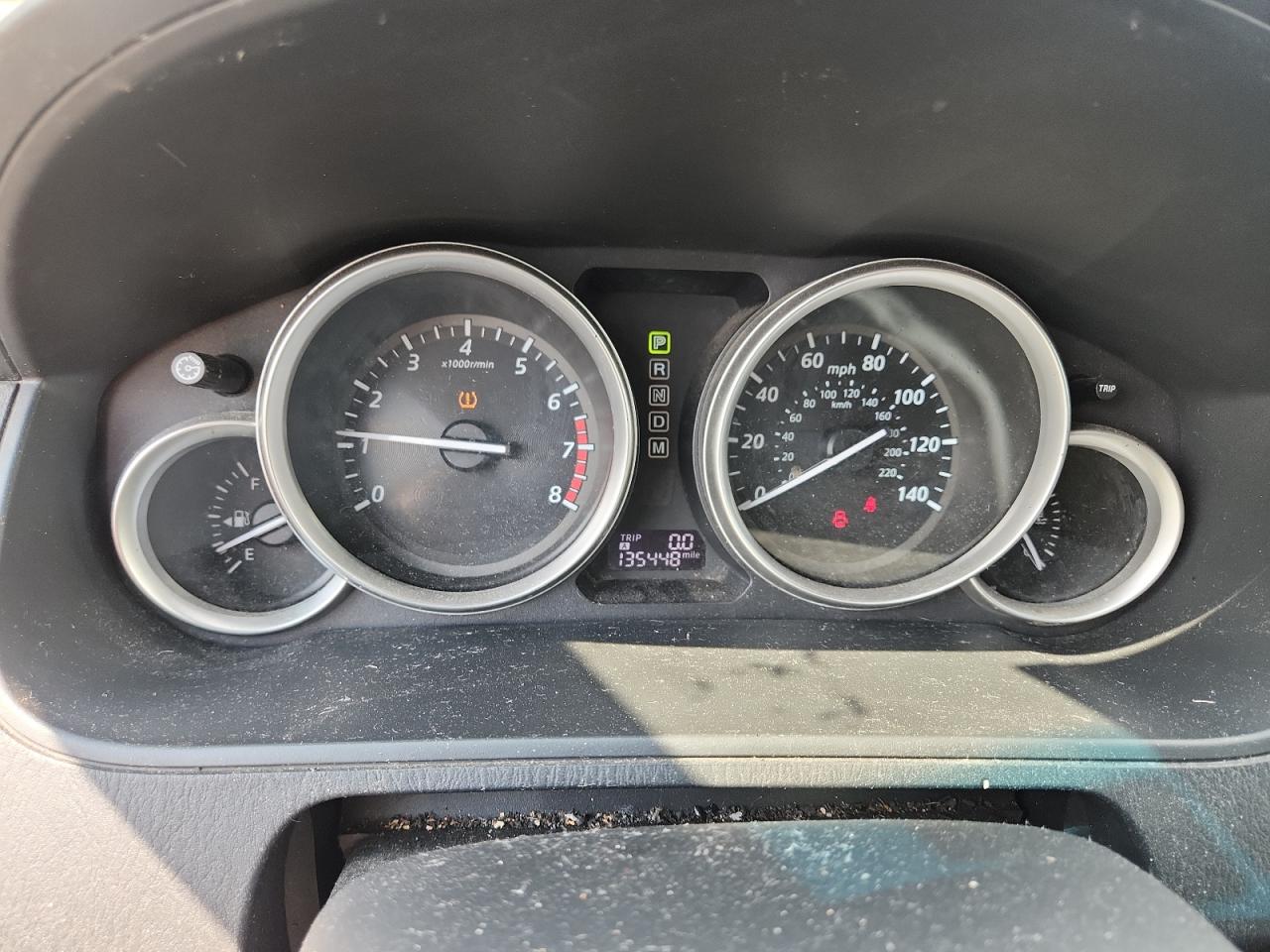 2014 Mazda Cx-9 Touring Black vin: JM3TB3CV8E0442457 Damage: Warning - Tire Pressure, On, Unacceptable