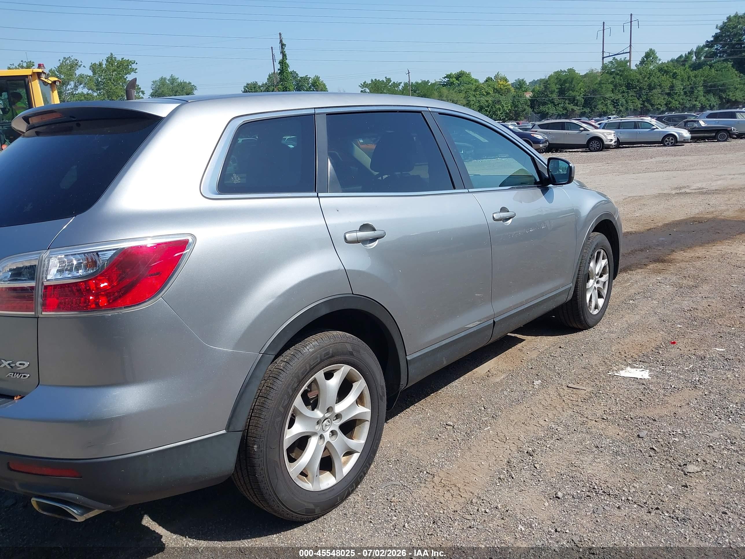 2012 Mazda Cx-9 Touring Gray vin: JM3TB3CV9C0363862