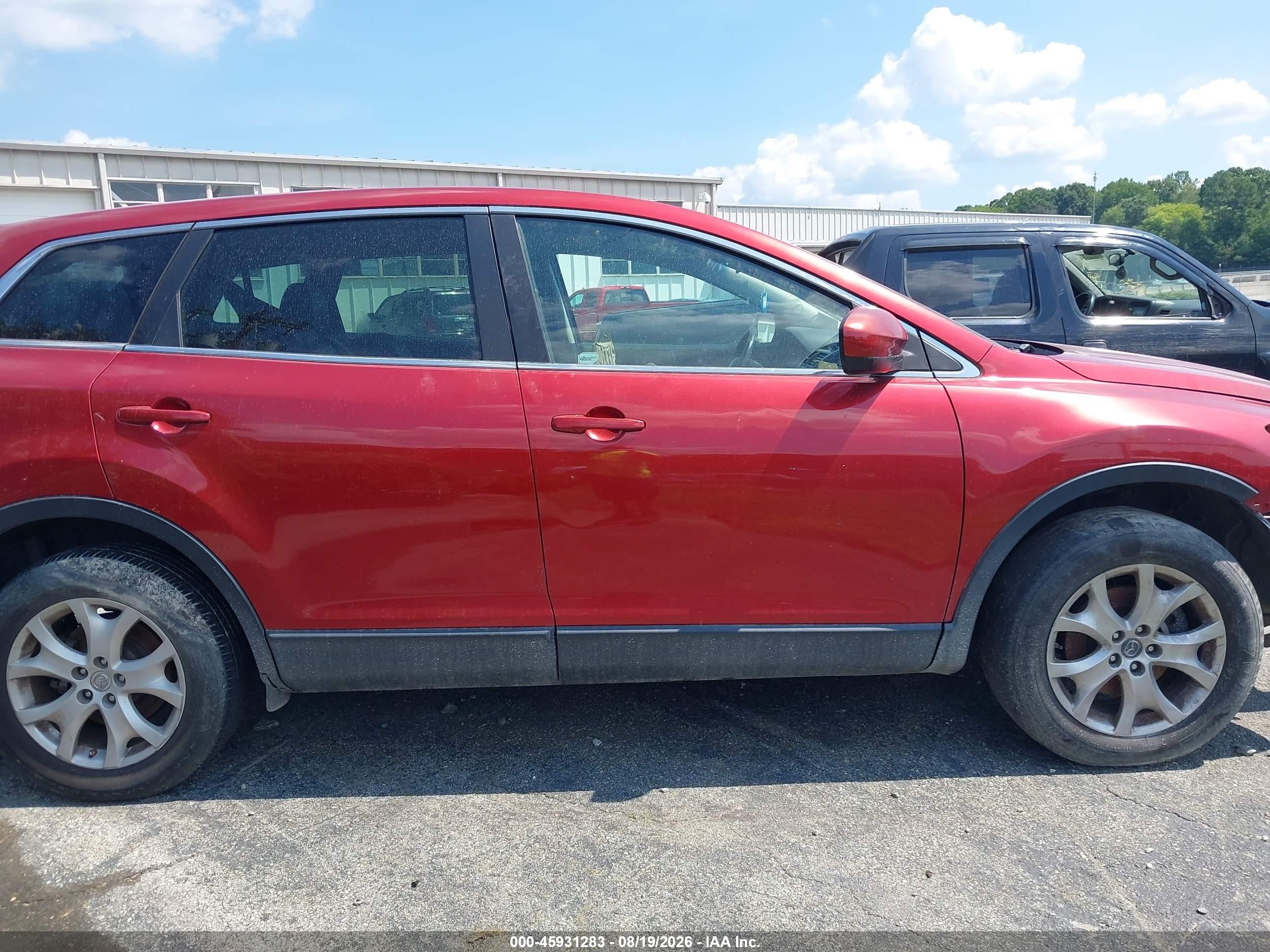 2014 Mazda Cx-9 Touring Red vin: JM3TB3CV9E0436683