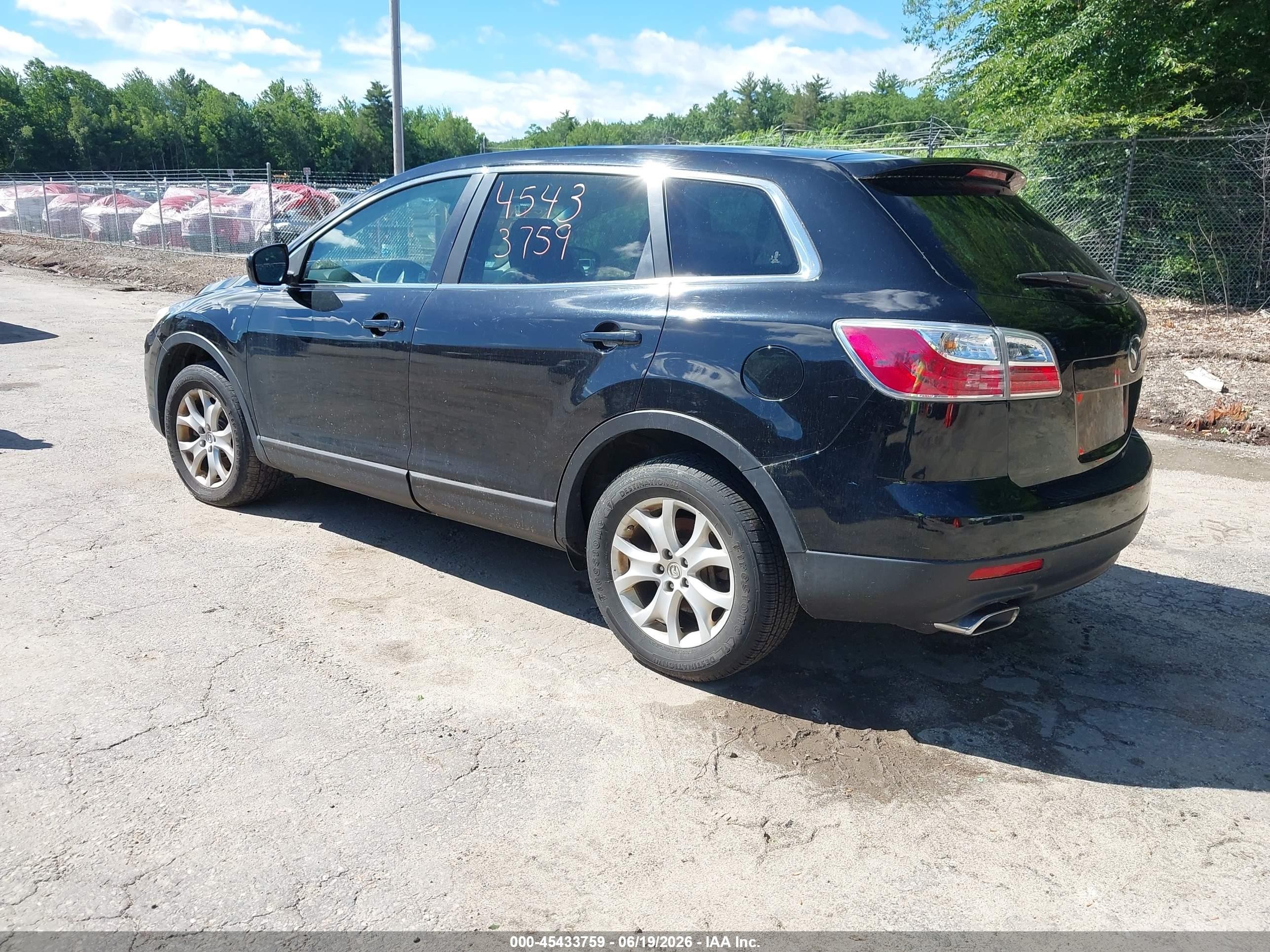2011 Mazda Cx-9 Touring Black vin: JM3TB3CVXB0332618
