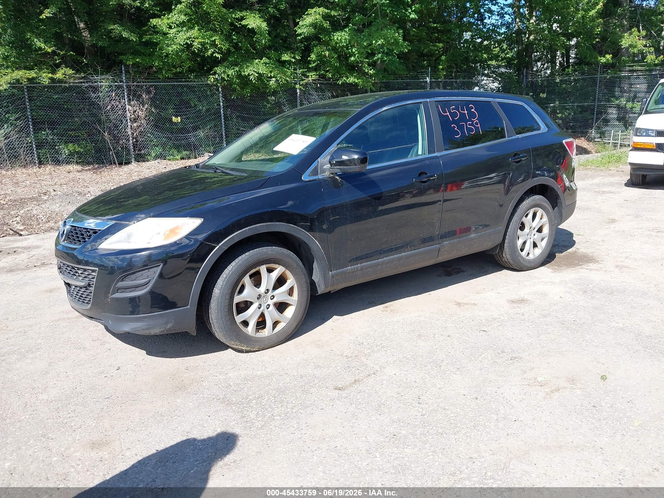 2011 Mazda Cx-9 Touring Black vin: JM3TB3CVXB0332618