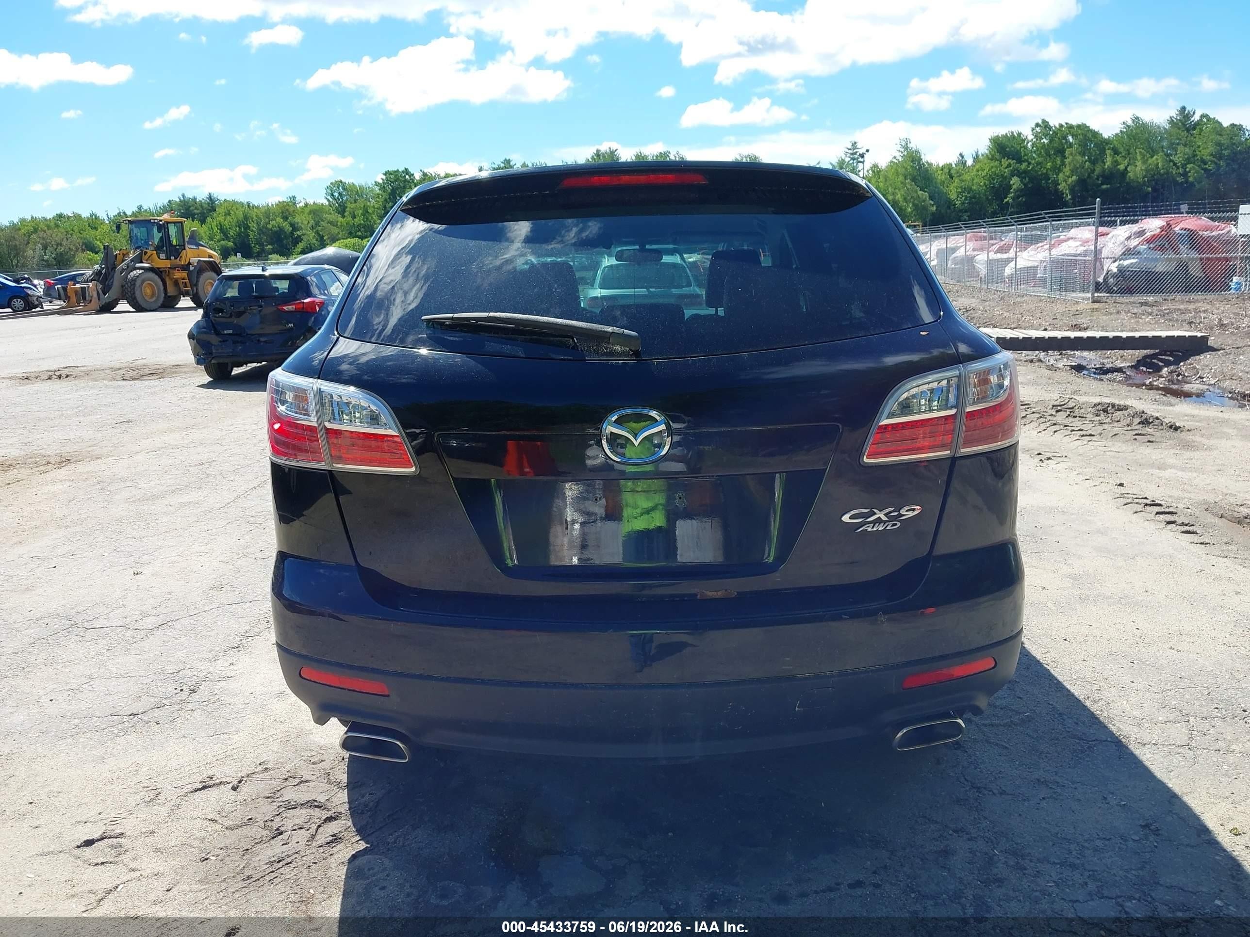 2011 Mazda Cx-9 Touring Black vin: JM3TB3CVXB0332618