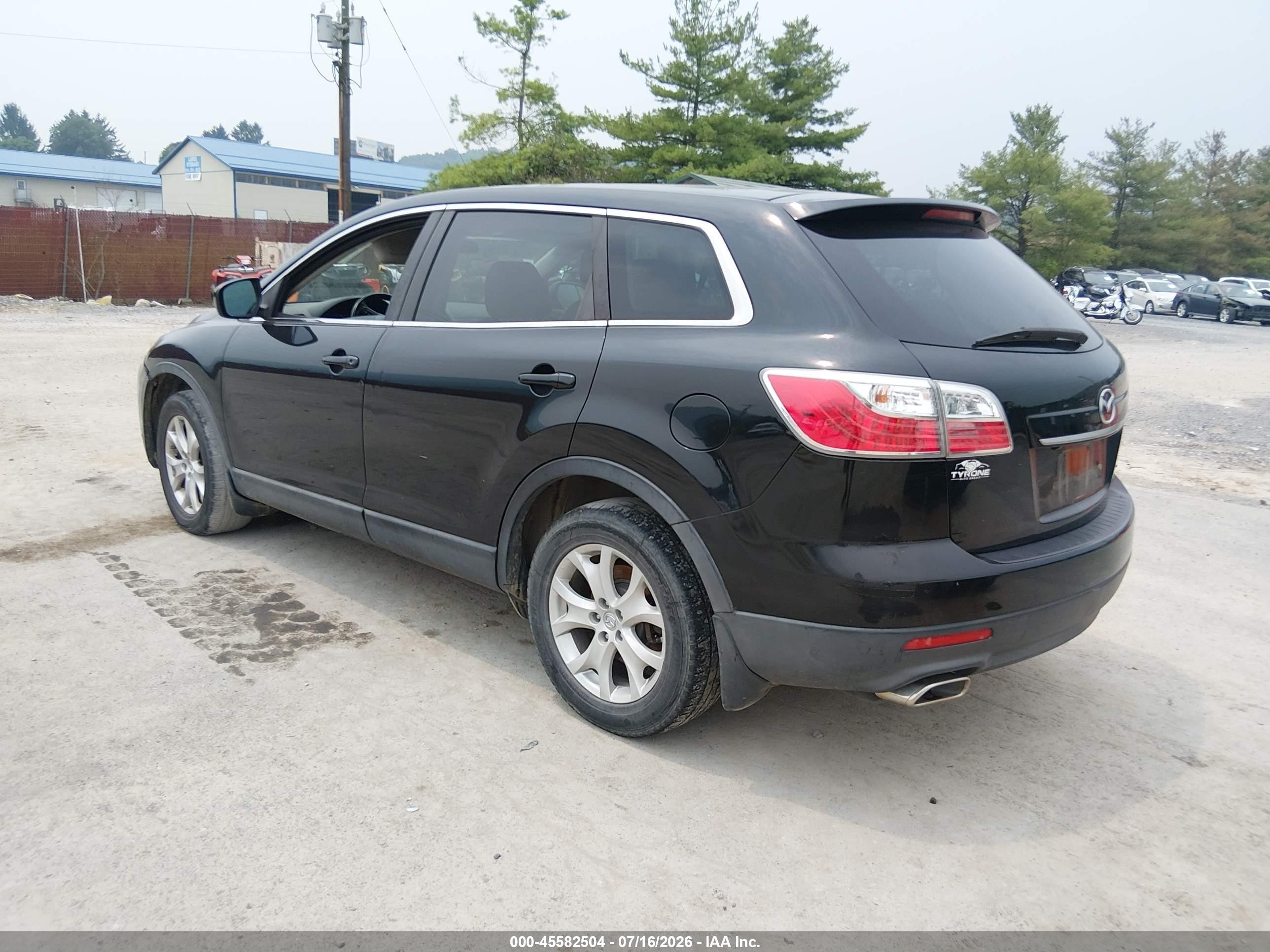 2012 Mazda Cx-9 Touring Black vin: JM3TB3CVXC0358234