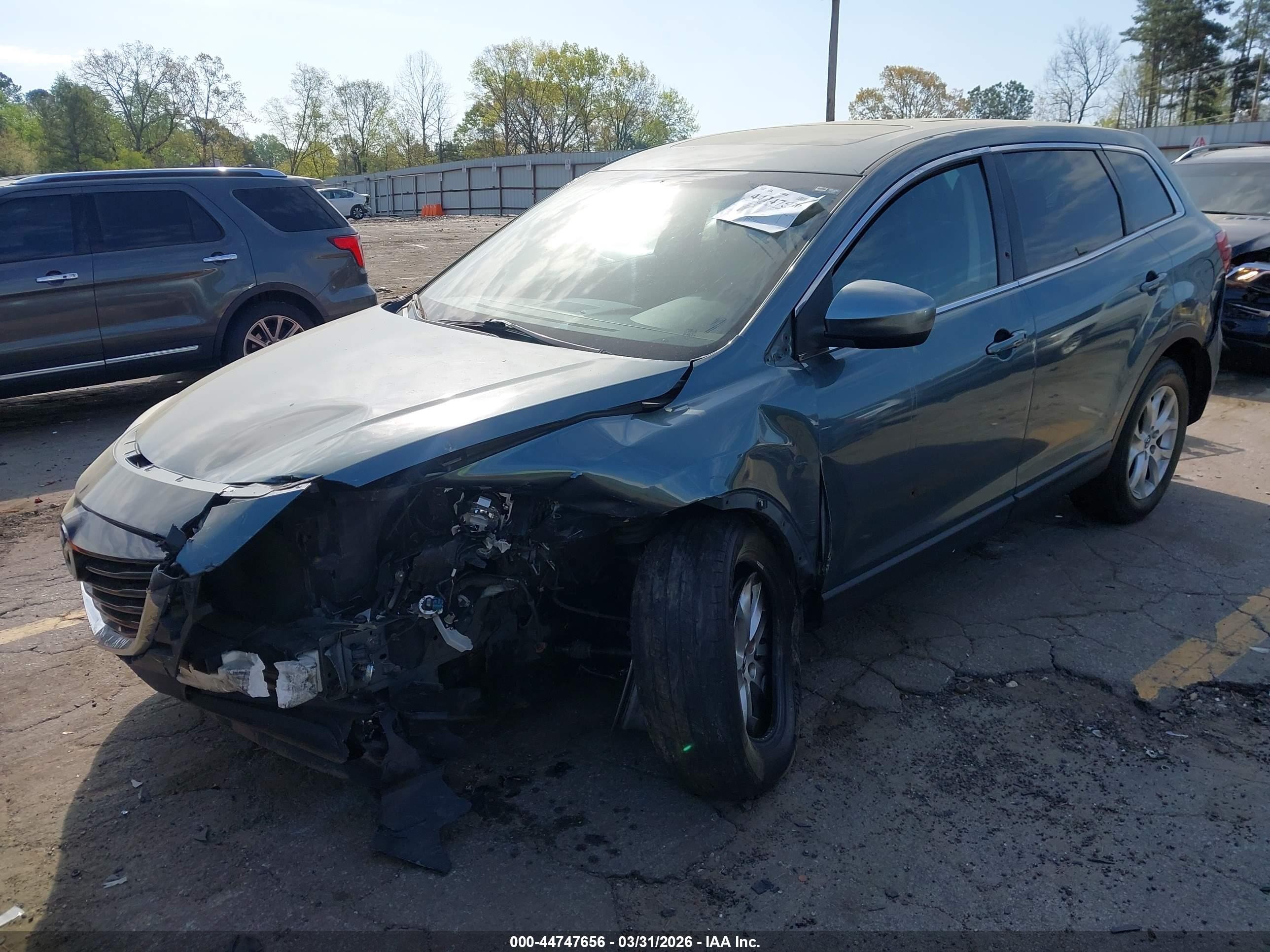 2013 Mazda Cx-9 Touring Green vin: JM3TB3CVXD0408969